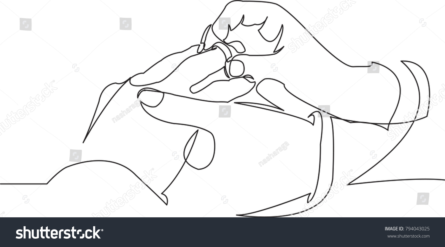 SVG of one continuous drawn line love marriage marriage symbol drawn by hand picture silhouette. line art. ring exchange ritual svg