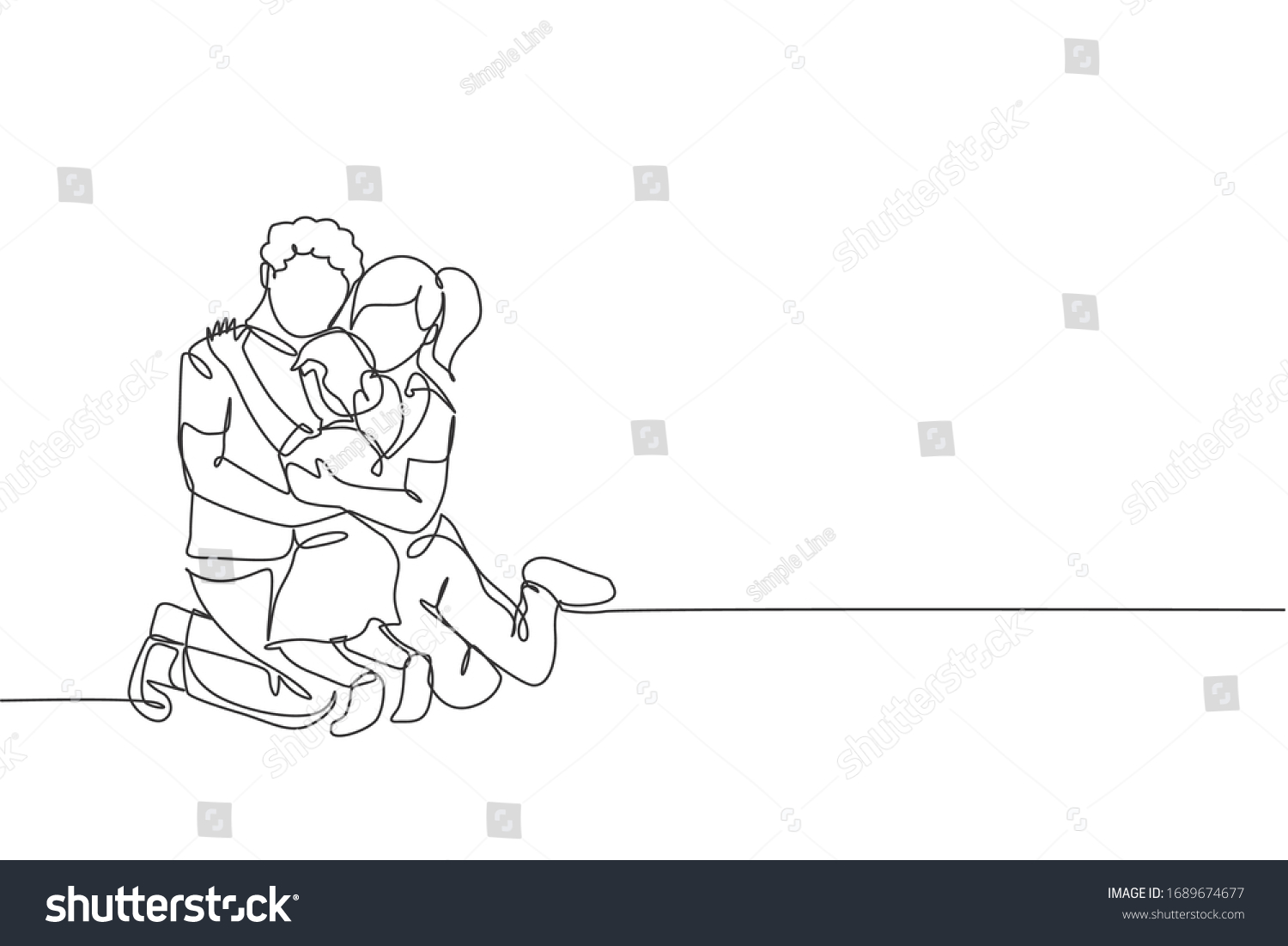 One Continuous Line Drawing Young Happy Stock Vector Royalty Free 1689674677 One Continuous Line Drawing Young Happy Stock Vector Royalty Free 1689674677