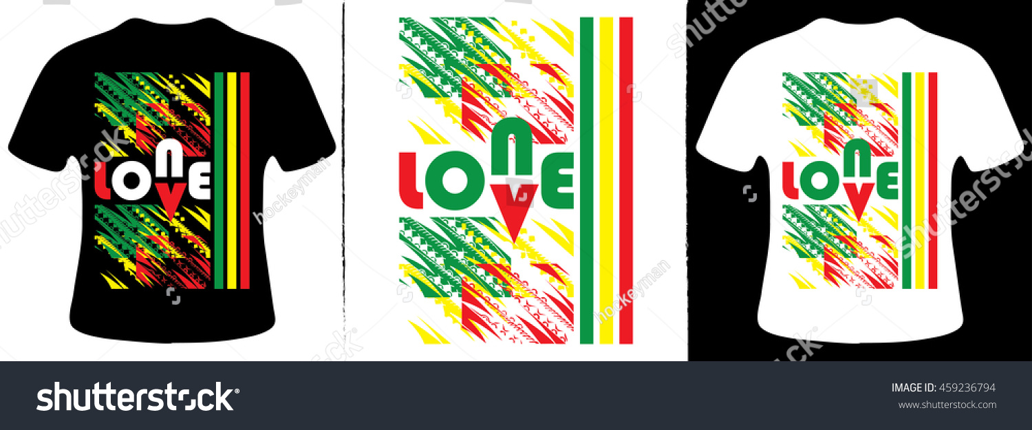 One Love Tshirt Design Stock Vector Royalty Free 459236794