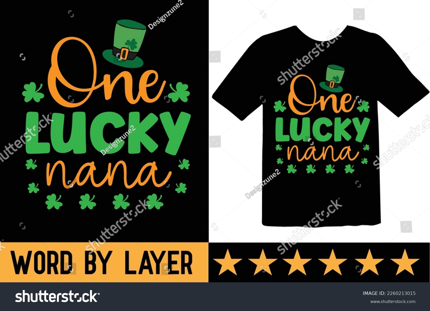 SVG of One Lucky nana svg t shirt design svg