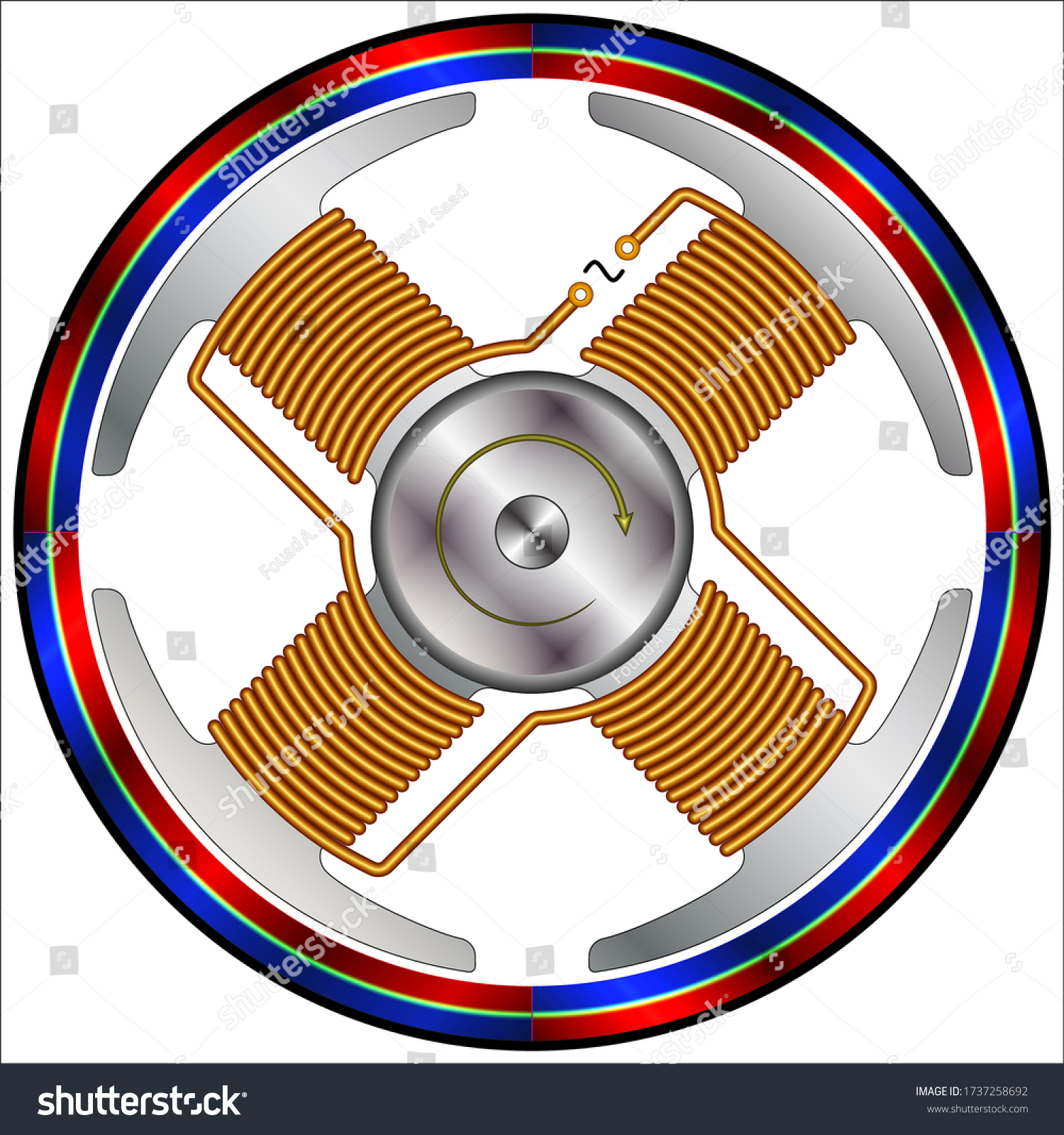 One Phase Permanent Motor Vs เวกเตอร์สต็อก (ปลอดค่าลิขสิทธิ์
