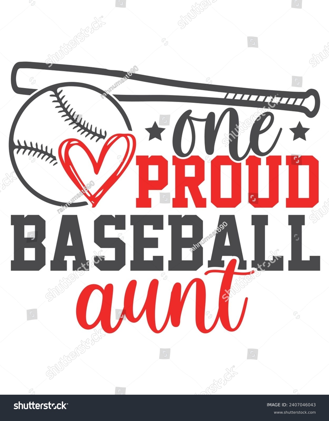 SVG of One Proud Baseball aunt Baseball Love, Baseball Quote Bundle, Proud Baseball Family Shirt svg