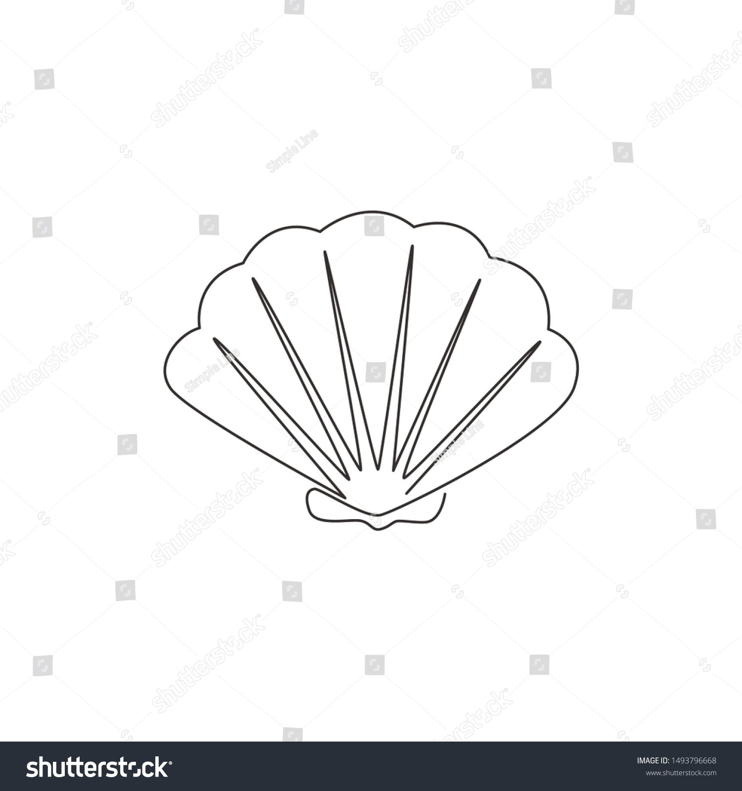 3,144 Scallops contour Images, Stock Photos & Vectors | Shutterstock