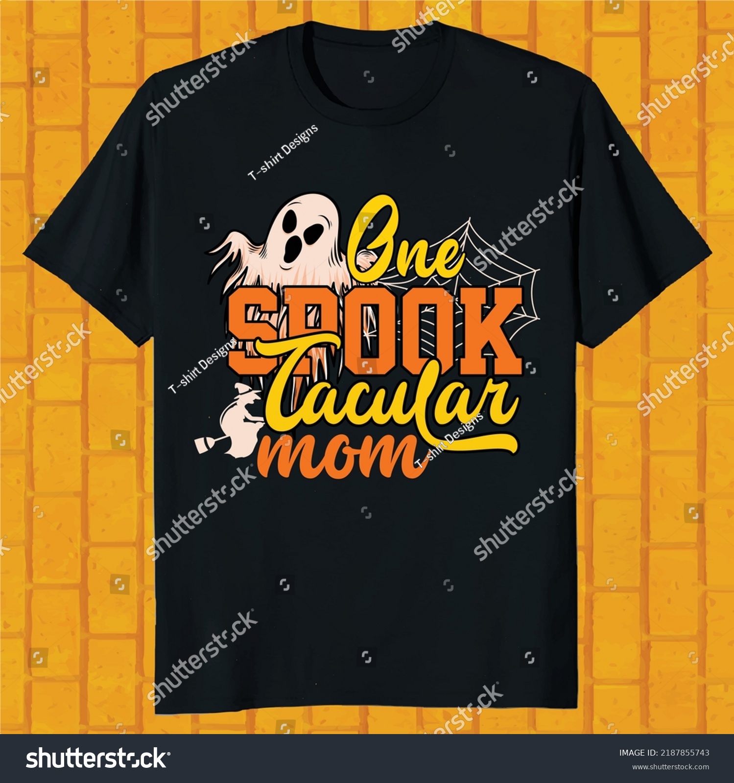 SVG of one spook tacular mom hello ween t-shirt design svg