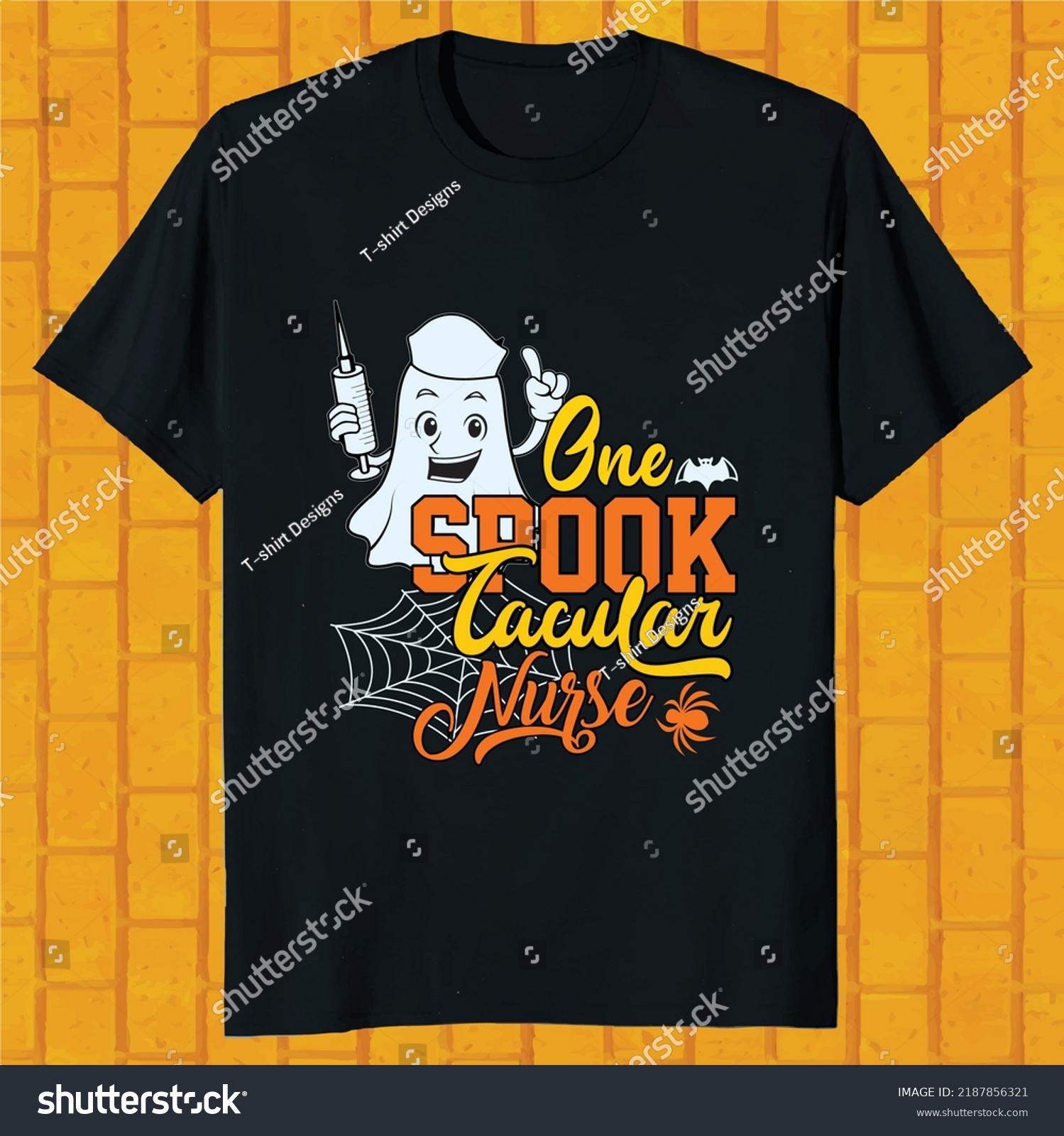 SVG of one spook tacular nurse hello ween t-shirt design svg