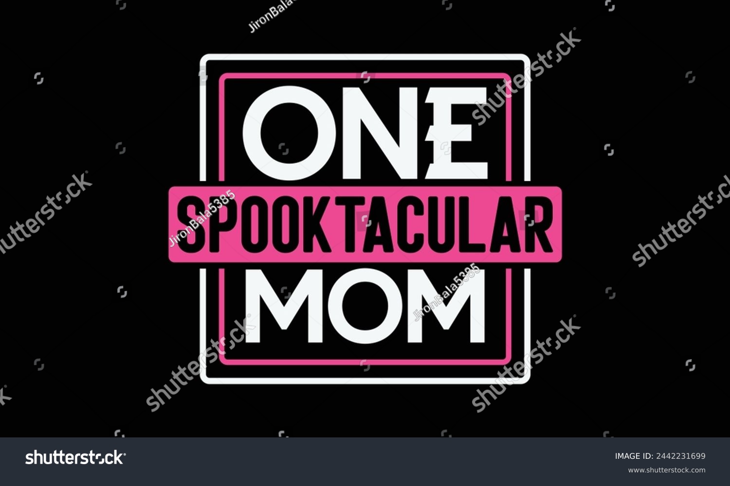 SVG of one spooktacular mom - Mom t-shirt design, isolated on white background, this illustration can be used as a print on t-shirts and bags, cover book, template, stationary or as a poster. svg