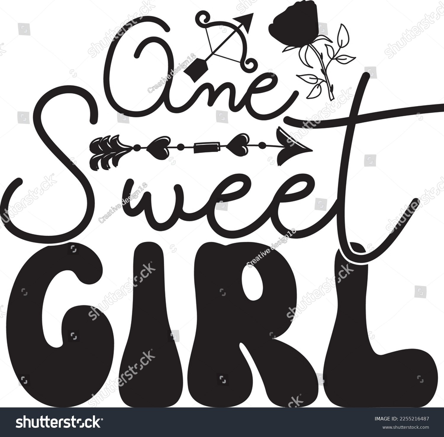 SVG of One sweet girl SVG design svg