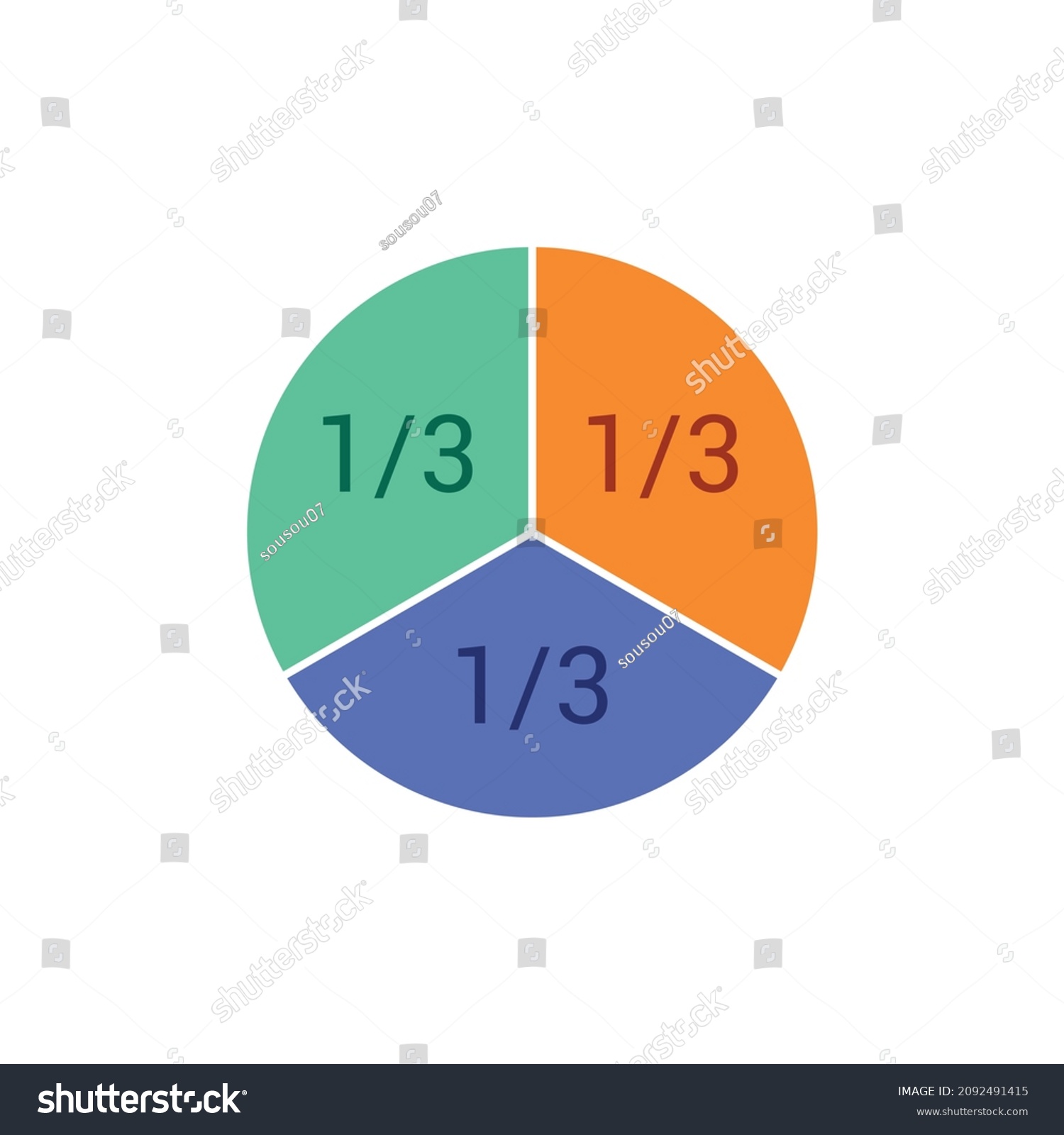 382 Pie Chart In Thirds Images Stock Photos And Vectors Shutterstock