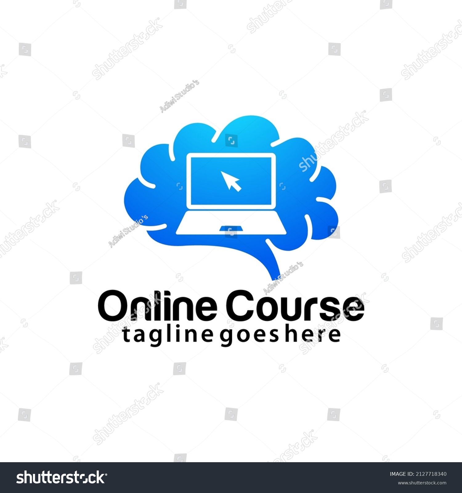 Online Course Logo Design Template Stock Vector (Royalty Free ...