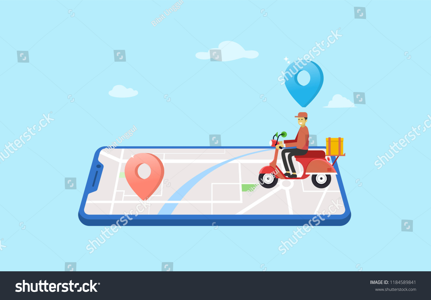 Online Delivery Service Vector Illustration Concept Stock Vector 