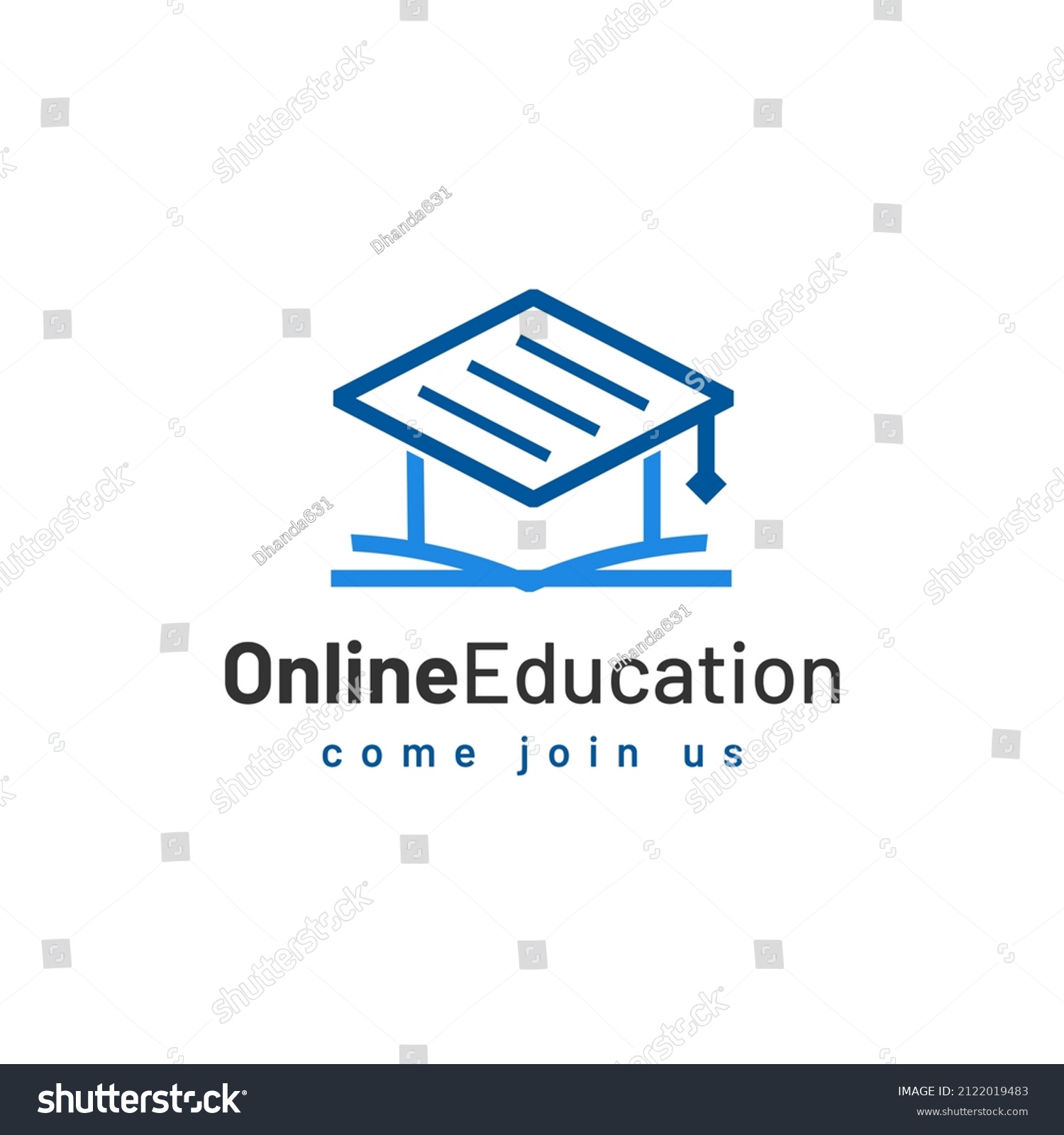 Online Education Elearning Logo Vector Icon Stock Vector (Royalty Free ...