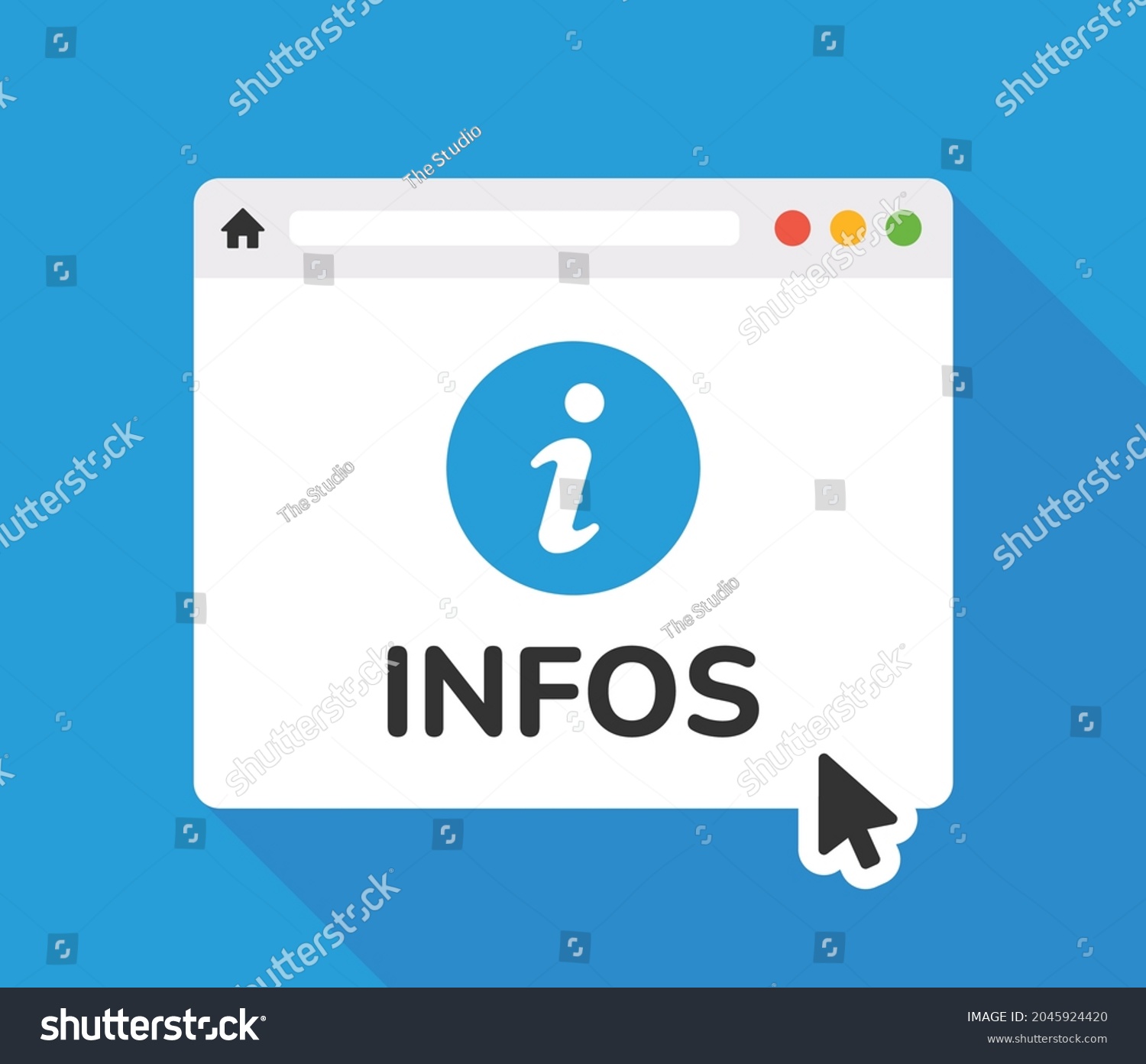 SVG of Online information icon. Web bowser with infos mark icon vector illustration svg