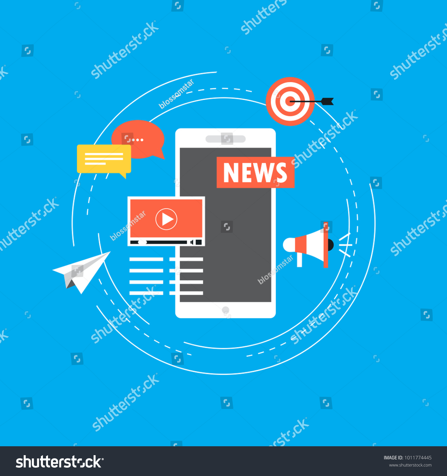 online news newspaper news website flat のベクター画像素材