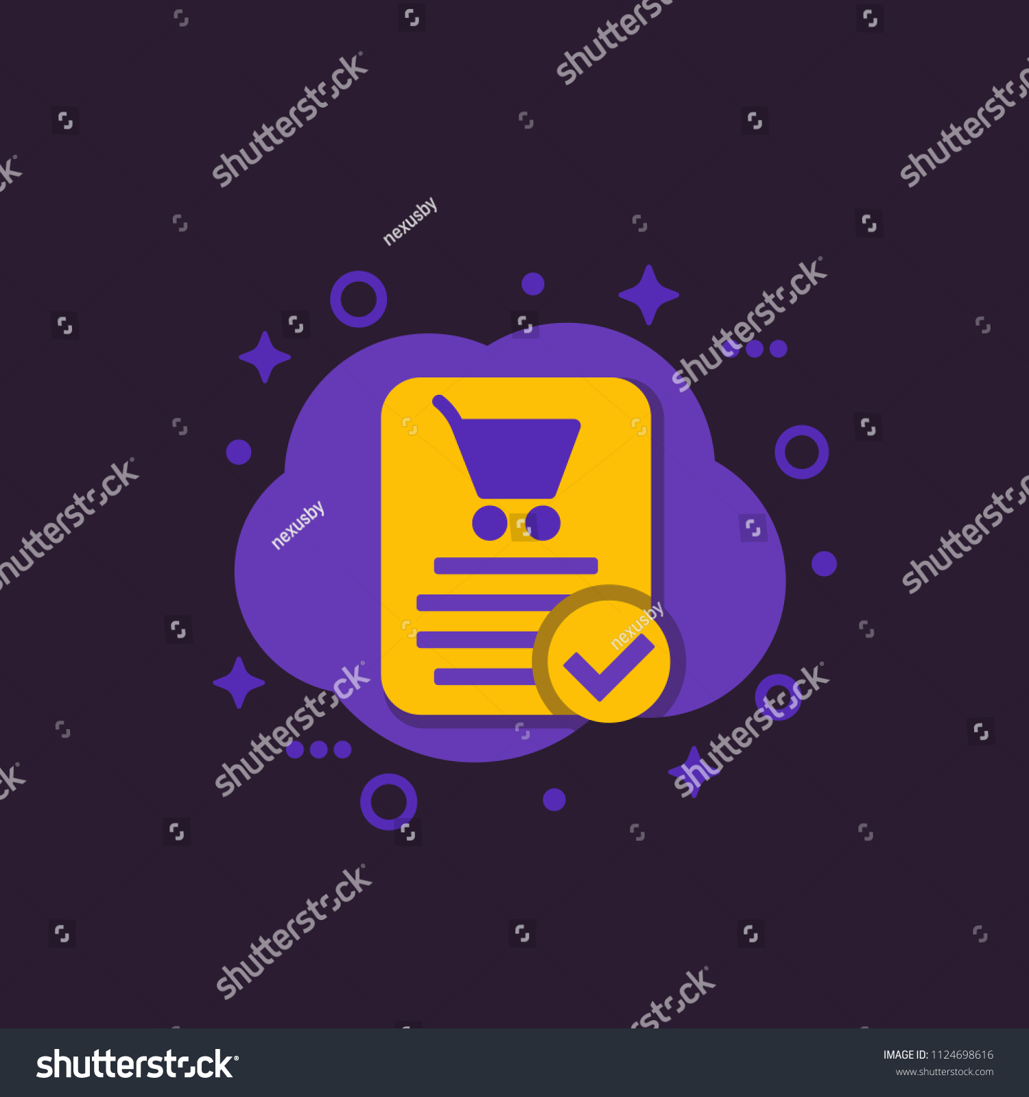 SVG of online order, purchase completed, e-commerce icon svg