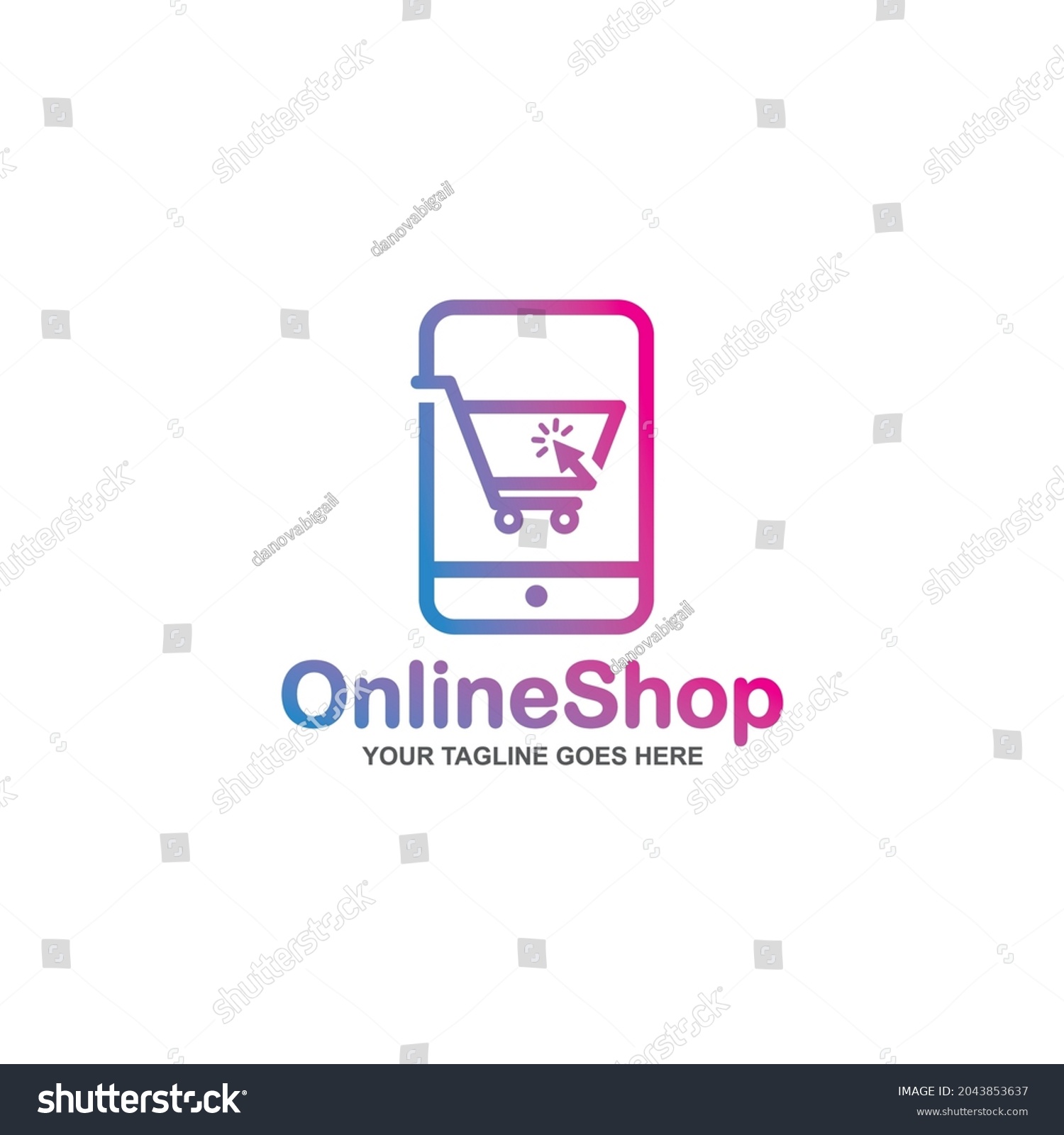 Online Shop Smartphone Logo Online Store Stock Vector (Royalty Free ...