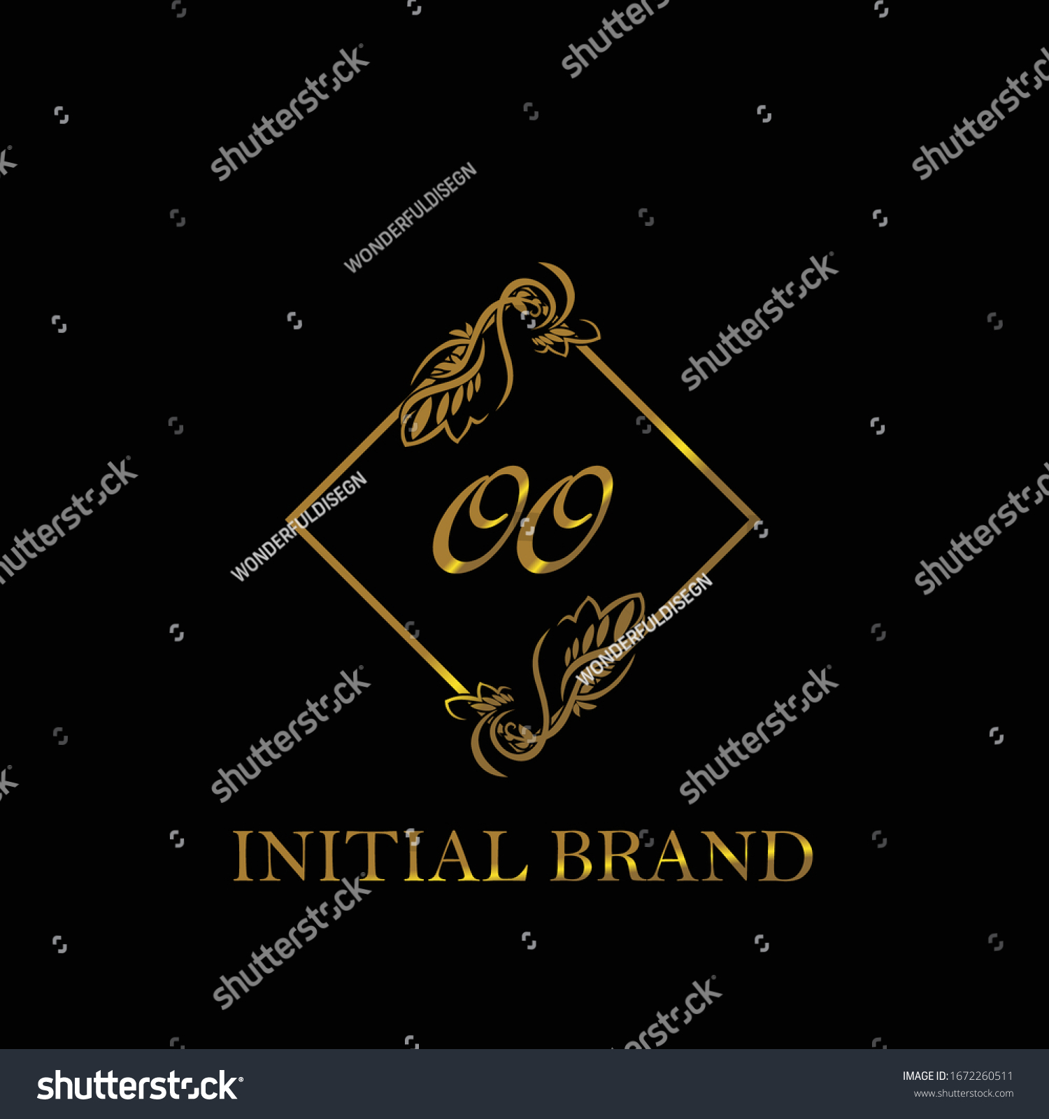 Oo Initial Wedding Logo Template Vector Stock Vector (royalty Free 