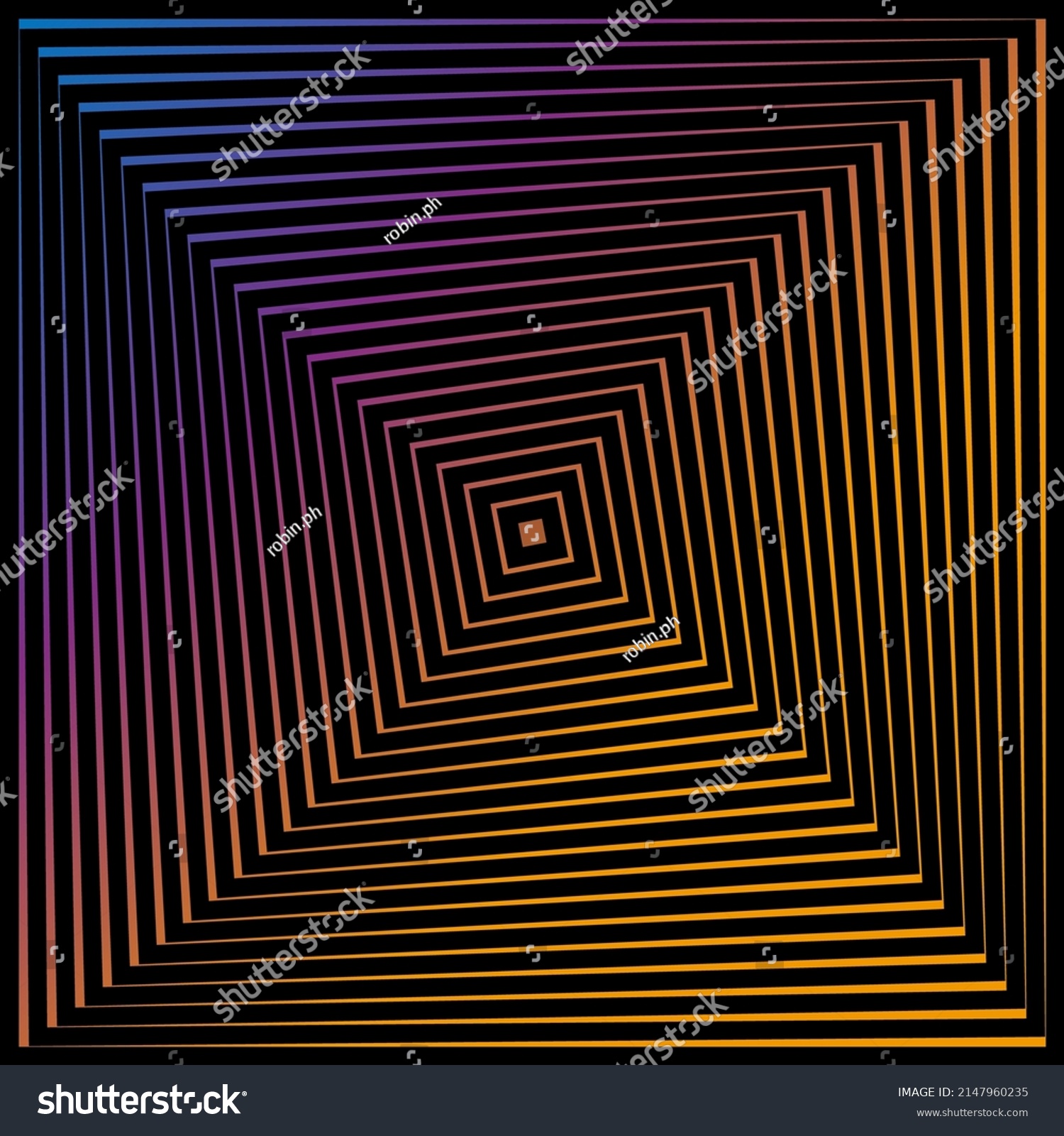 Op Art Squares Colorful Gradient Visual Stock Vector (Royalty Free ...