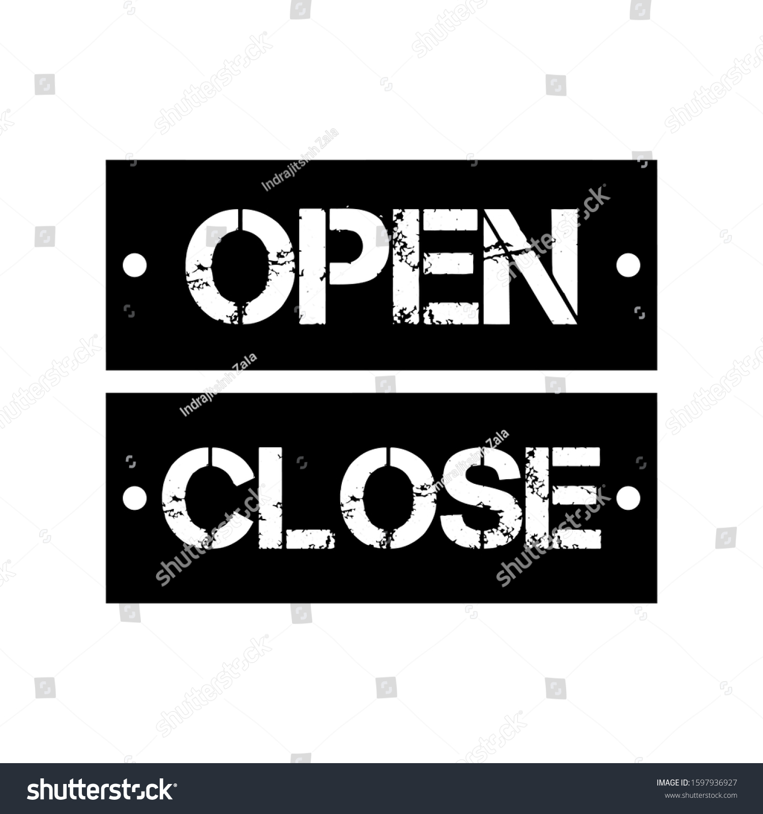 Open Closed Vector Signboard: เวกเตอร์สต็อก (ปลอดค่าลิขสิทธิ์ ...