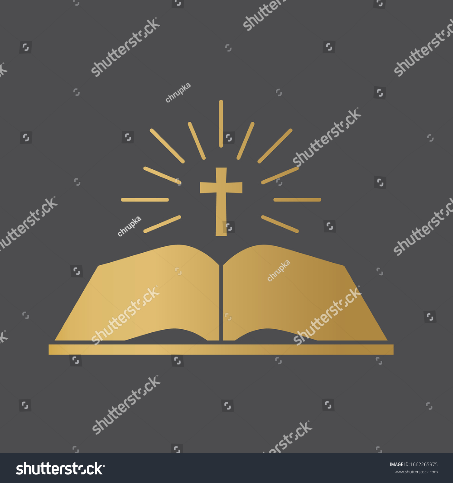 Open Bible Book Icon Vector Illustration Stock Vector (Royalty Free ...