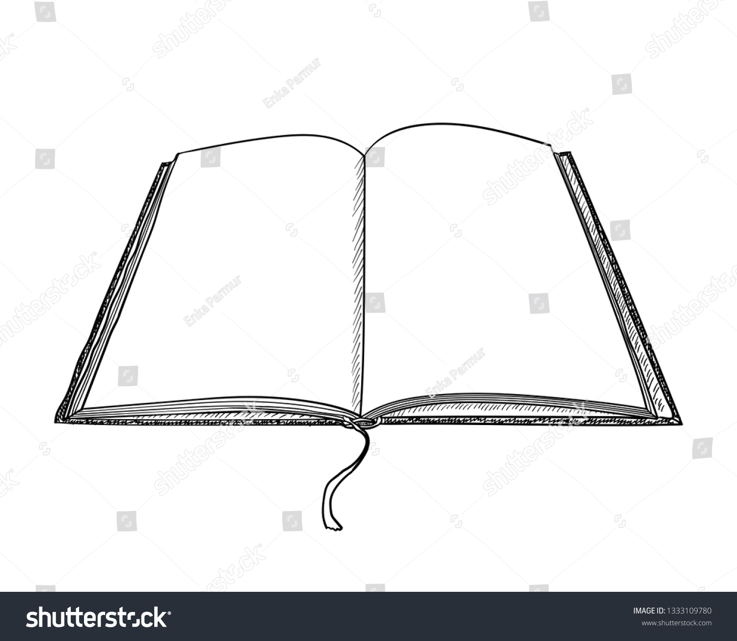 Open Book Hand Drawn Sketch Vector Stock Vector (Royalty Free ...