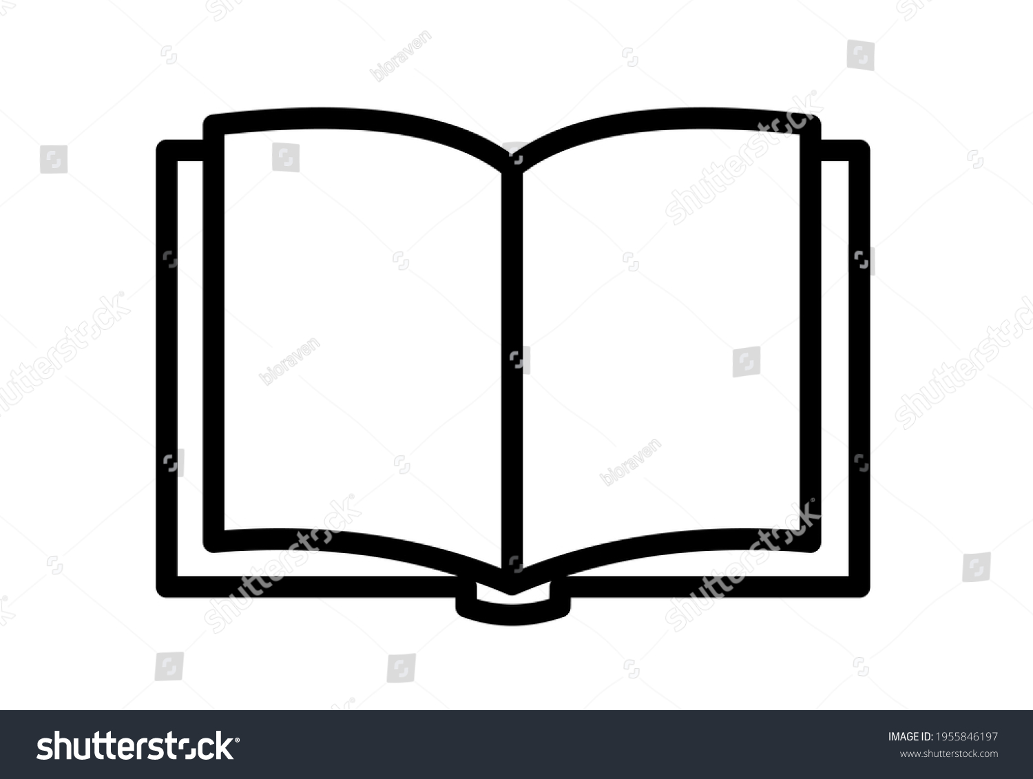 Open Book Icon Line Style Pictogram Stock Vector (Royalty Free ...