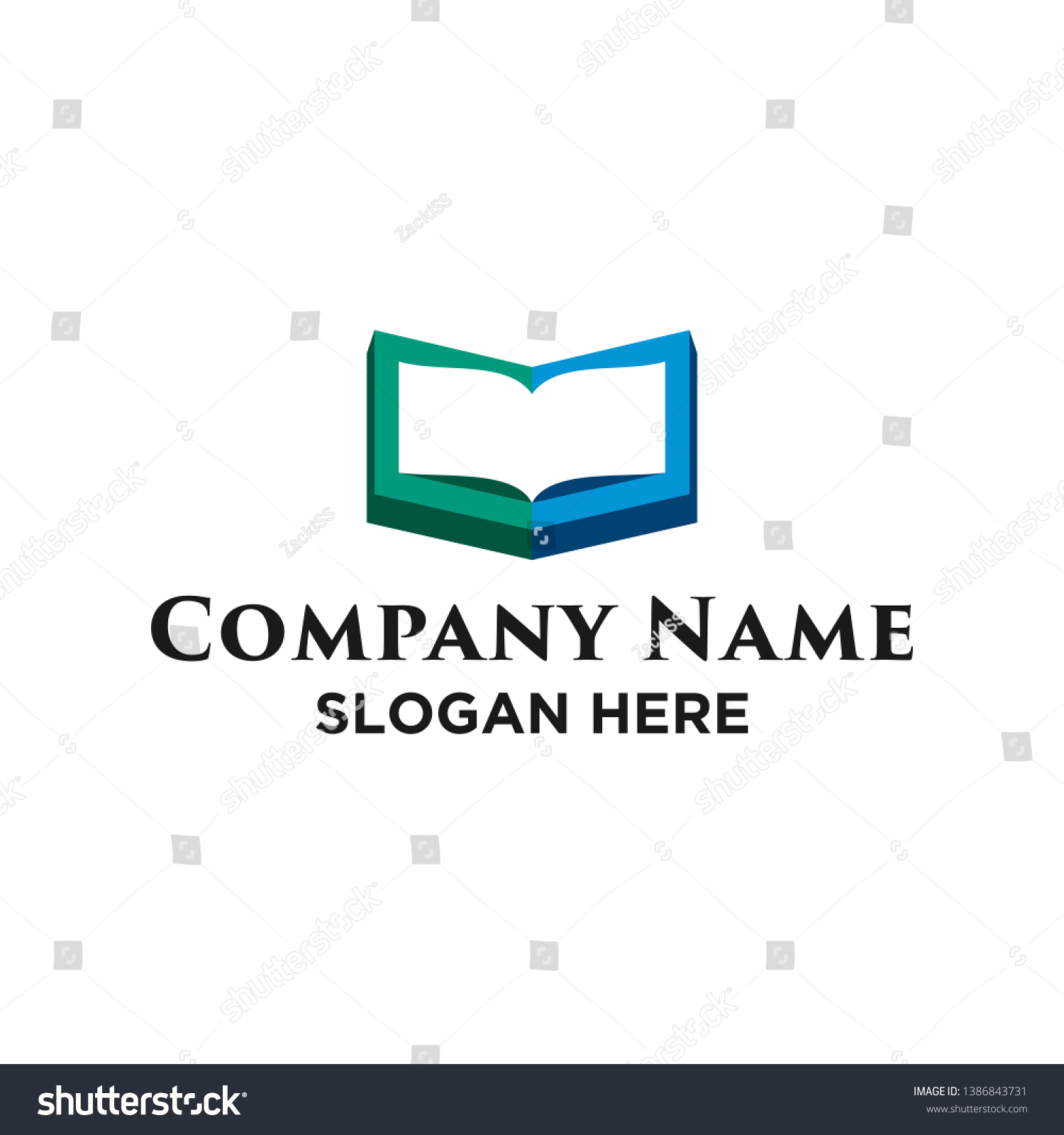 Open Book Logo Design Inspiration Stock Vector (Royalty Free ...