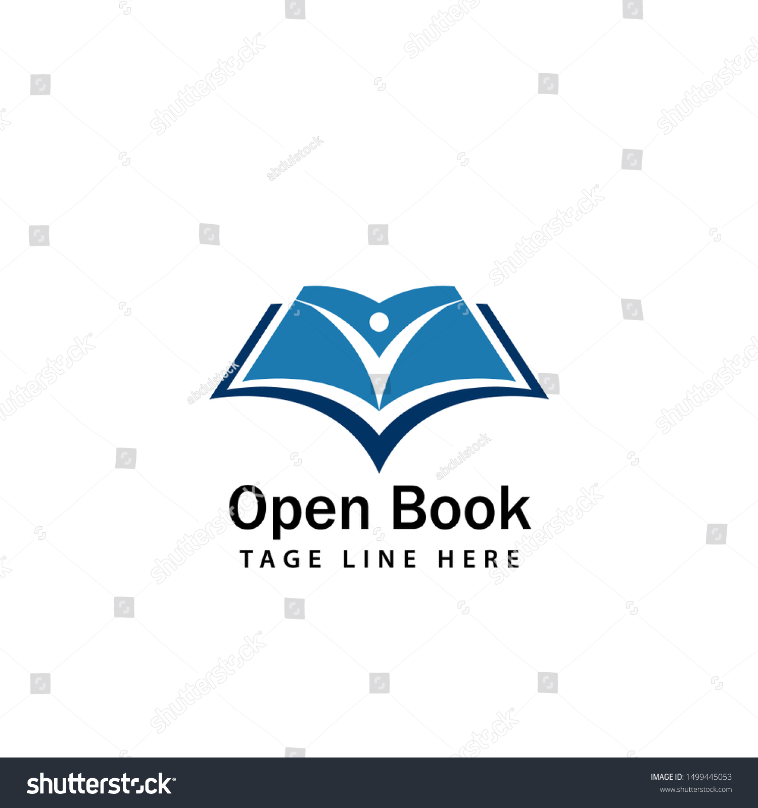 Open Book People Logo Design Stock Vector (Royalty Free) 1499445053