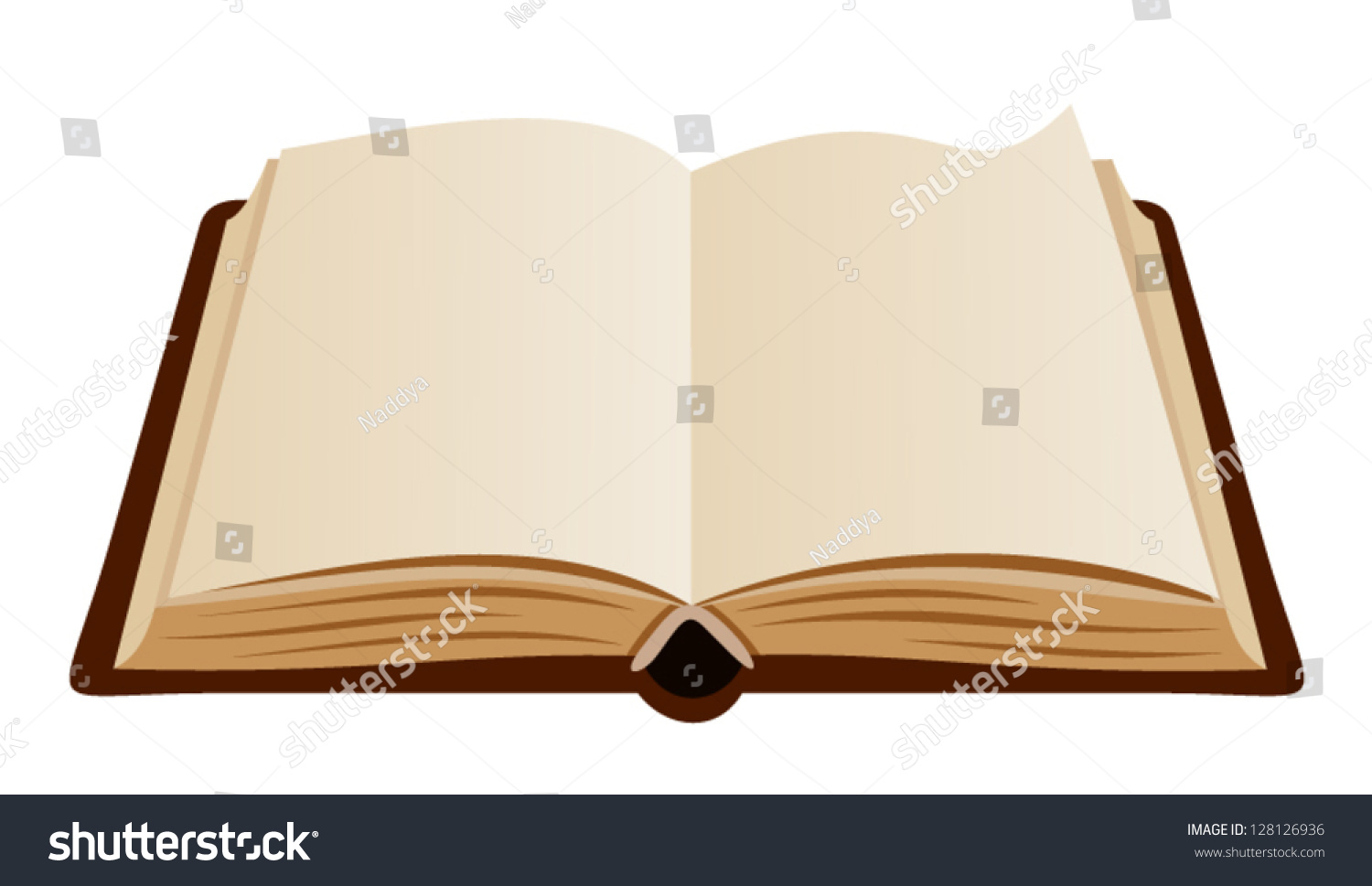 Open Book Vector Illustration Stock Vector (Royalty Free) 128126936