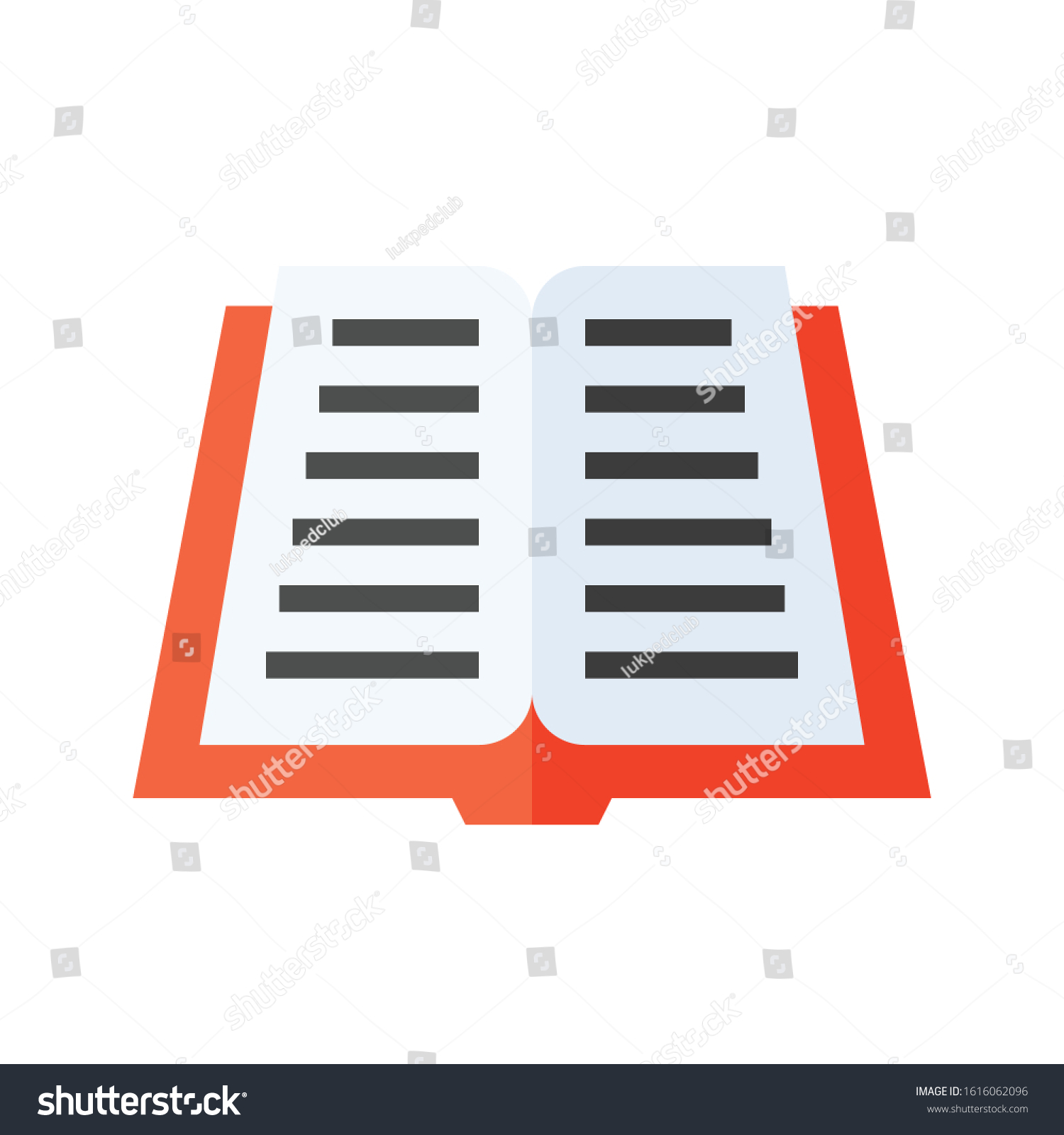 Open Book Vector Illustration Flat Design Stock Vector (royalty Free 