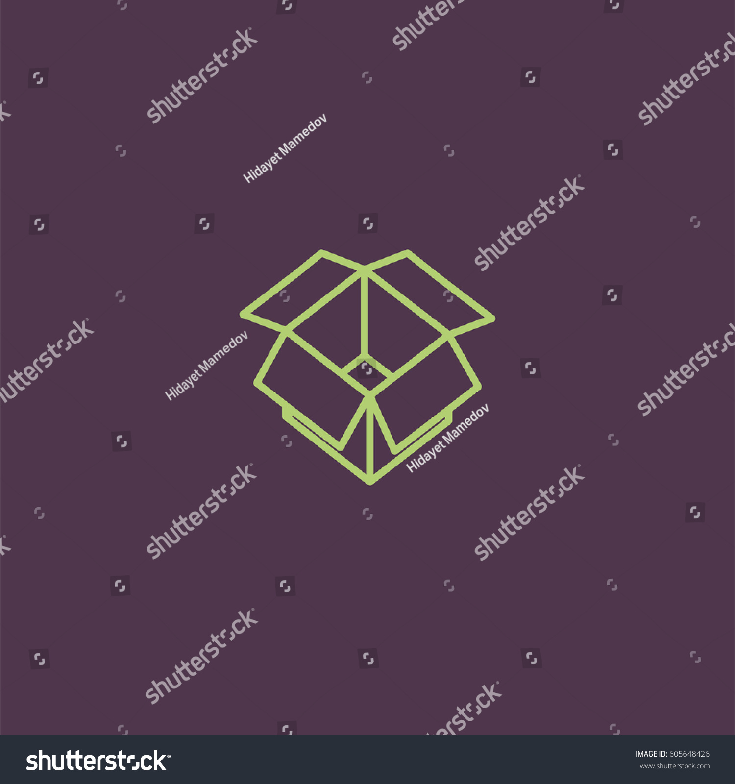 Open Box Icon Empty Box Vector Stock Vector (Royalty Free) 605648426 ...