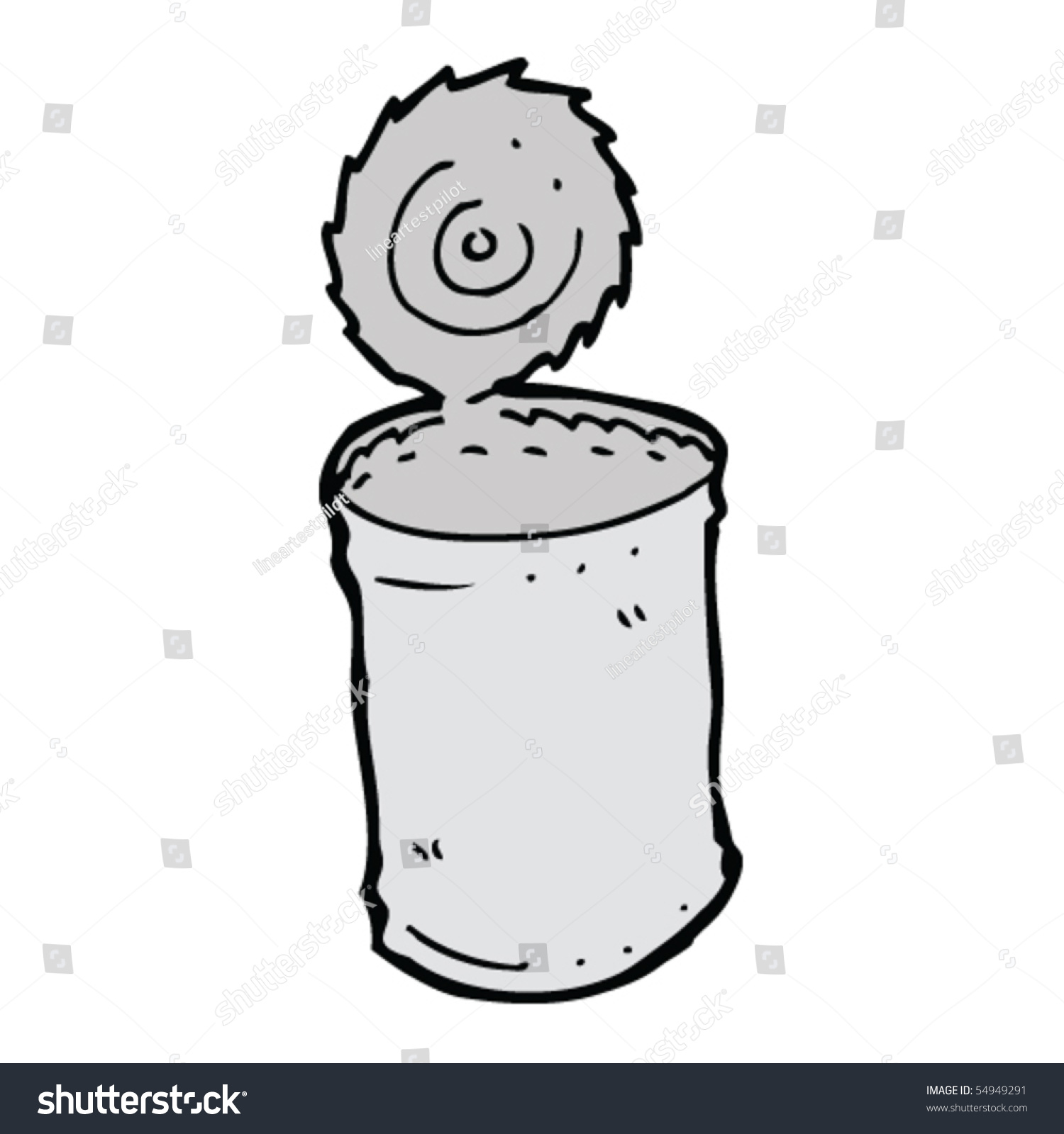 Open Can Cartoon Stock Vector Illustration 54949291 : Shutterstock