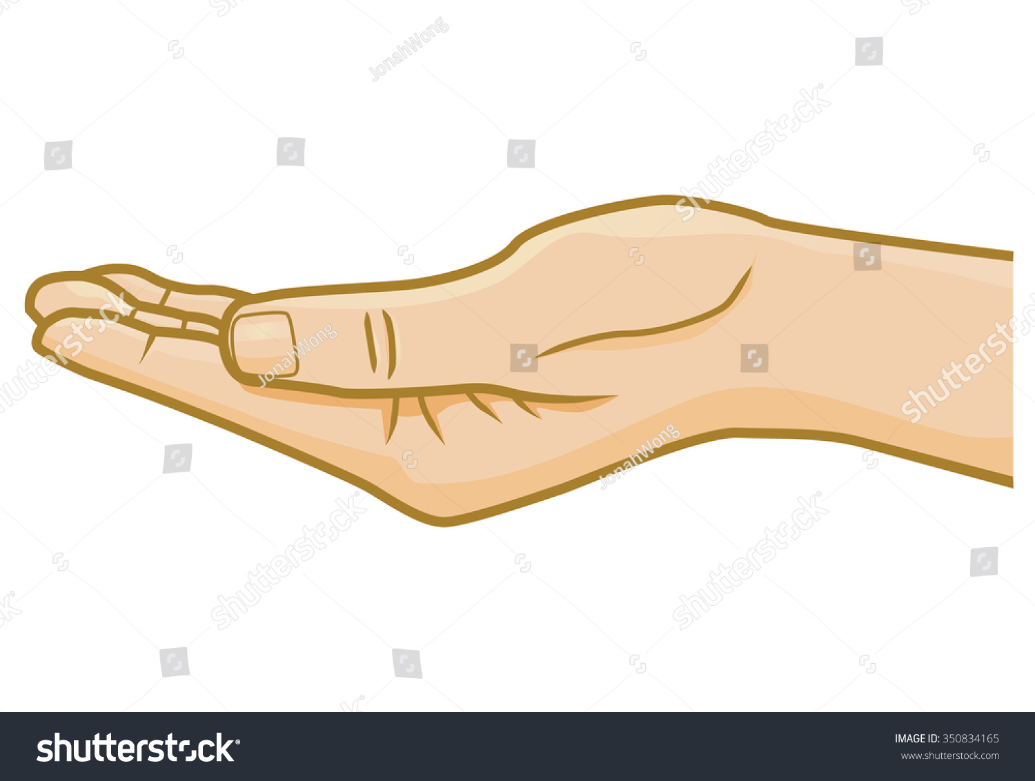 Open Hand Giving Receiving Vector Illustration à¹€à¸§à¸ à¹€à¸•à¸­à¸£à¹Œà¸ªà¸•à¹‡à¸­à¸  350834165