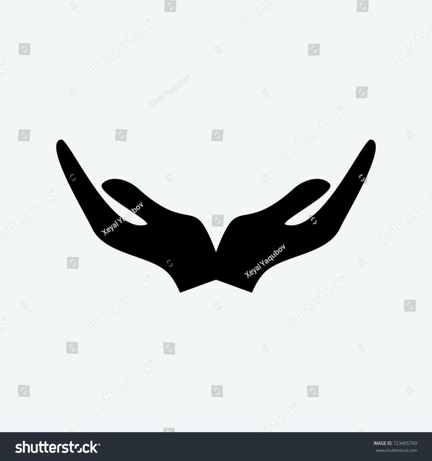 Open Hands Icon Vector Stock Vector 723405709 - Shutterstock