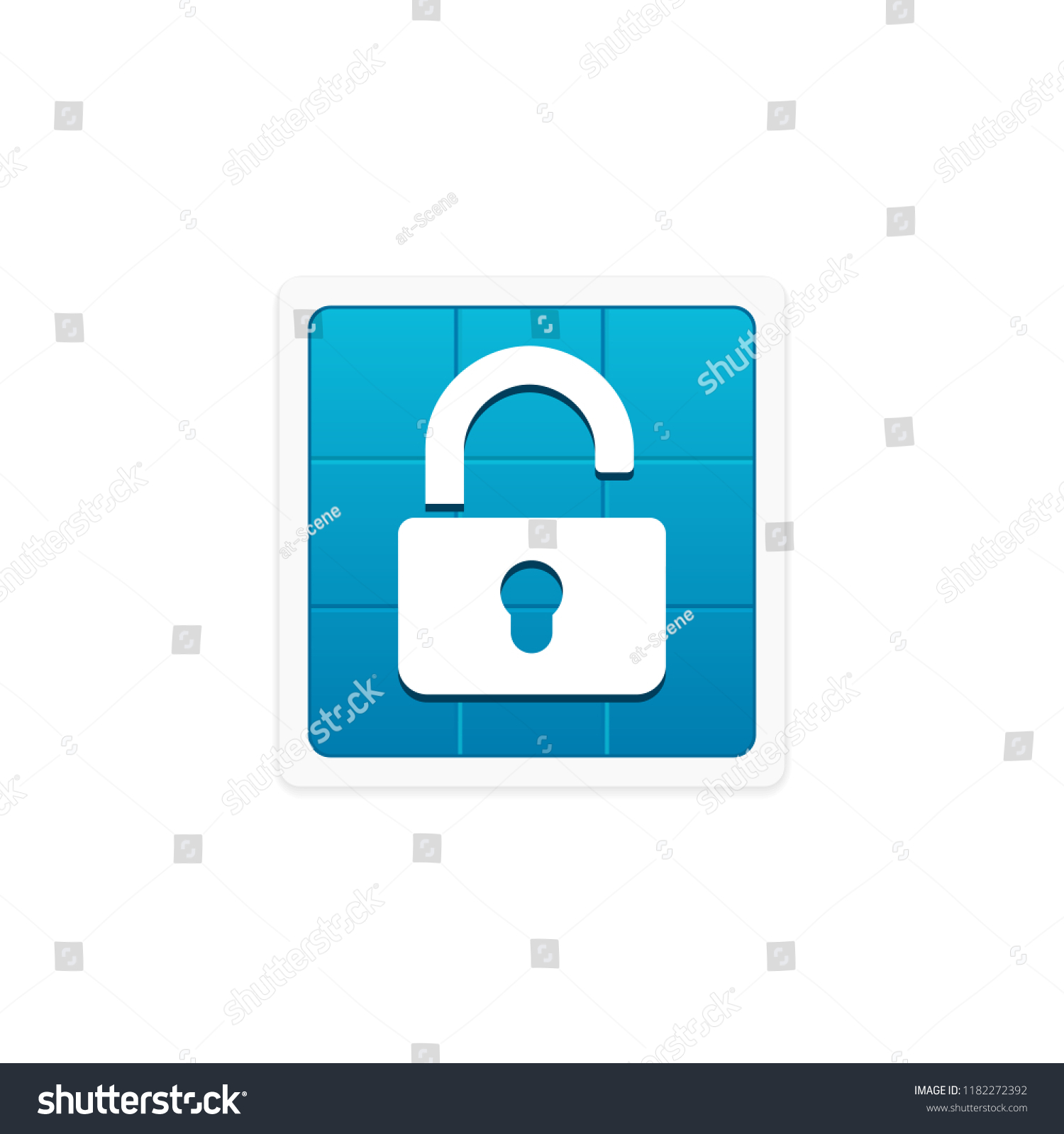 Open Lock App Icon Stock Vector (Royalty Free) 1182272392 Shutterstock