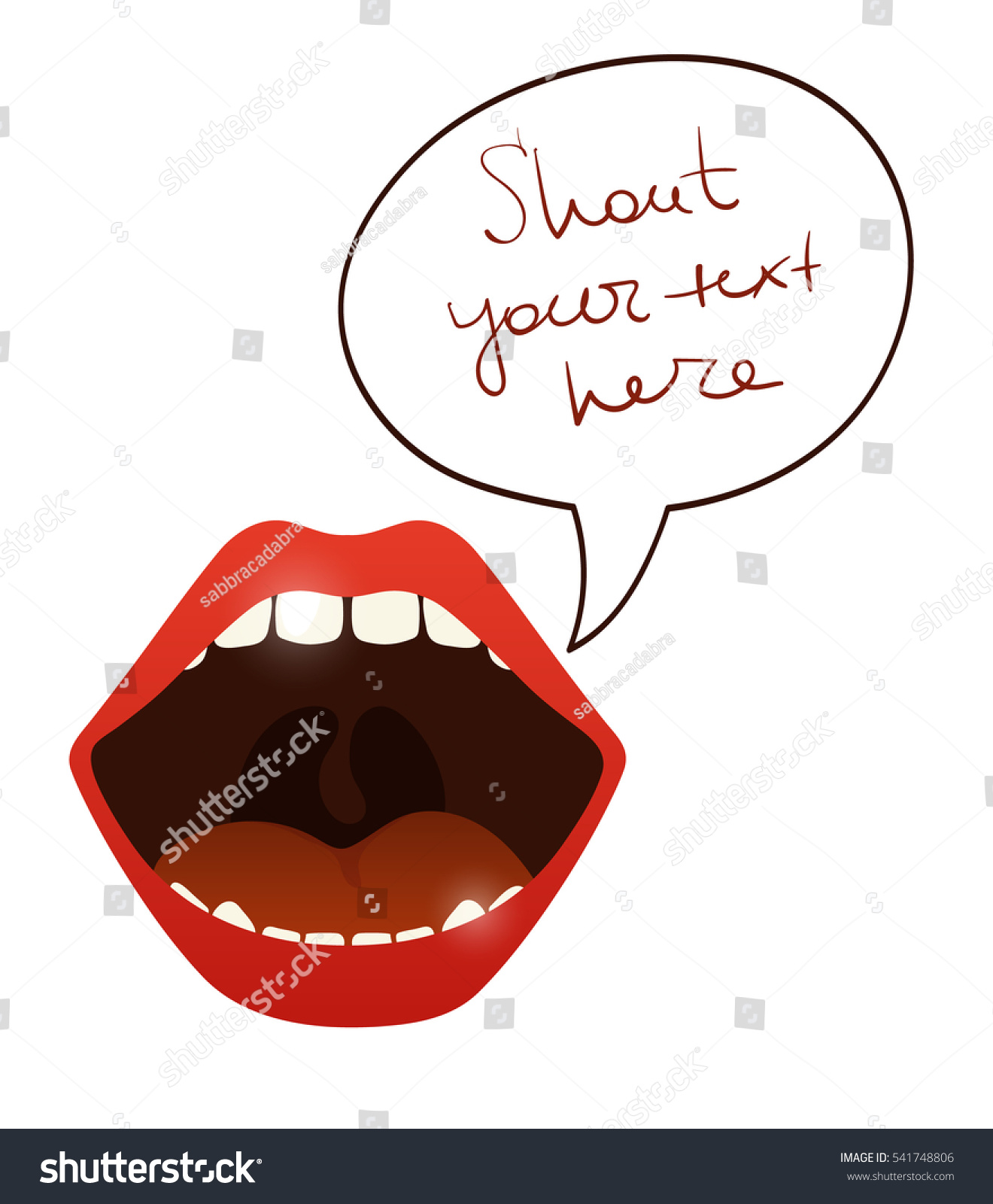 Open Mouth Speak Bubble Stock Vector (Royalty Free) 541748806 ...