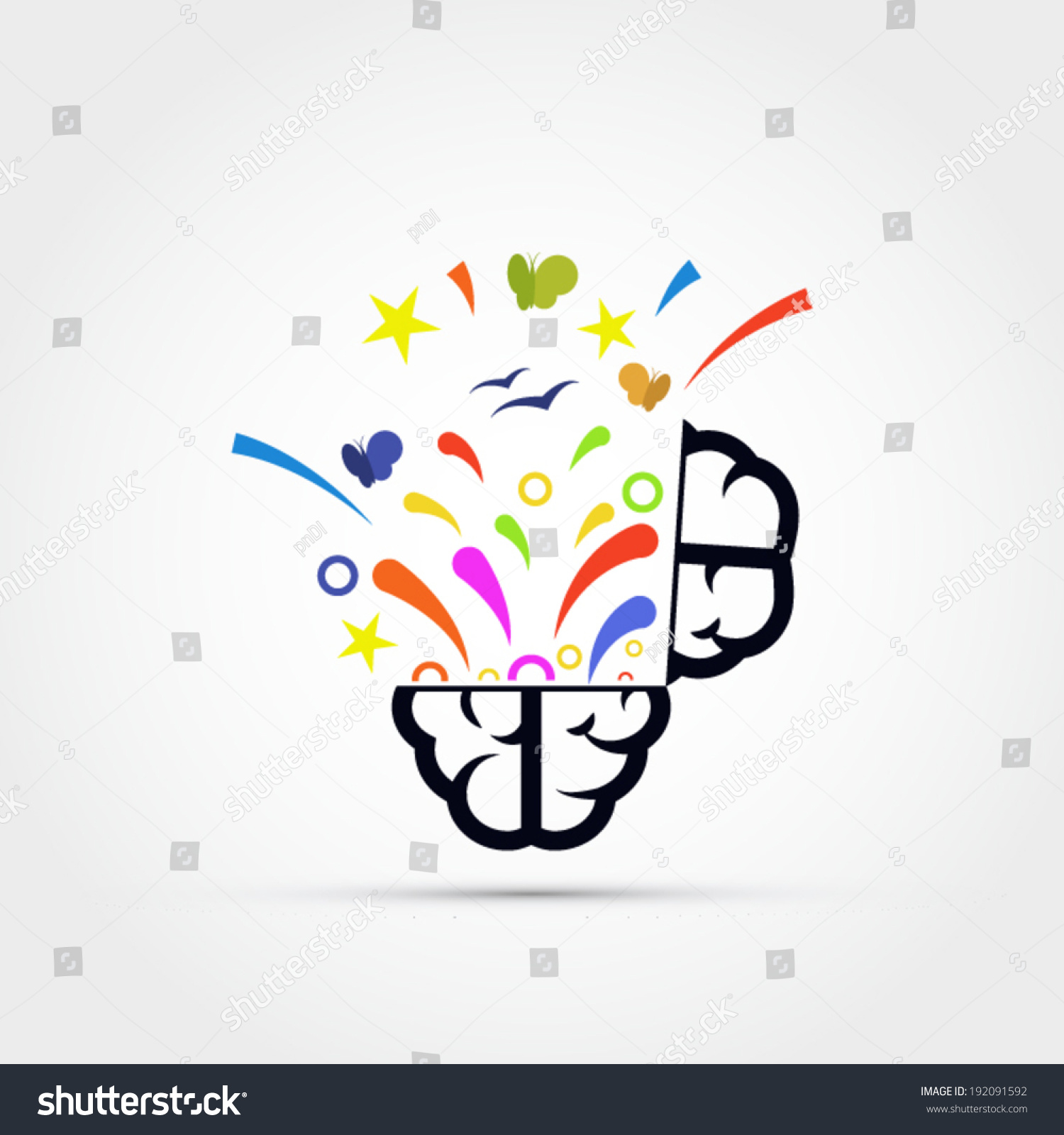 Open Your Mind Vector Illustration Stock Vector Royalty Free