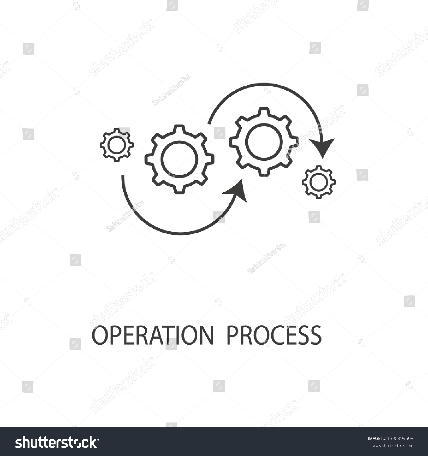 Operation Process Line Icon Vector Stock Vector (Royalty Free ...