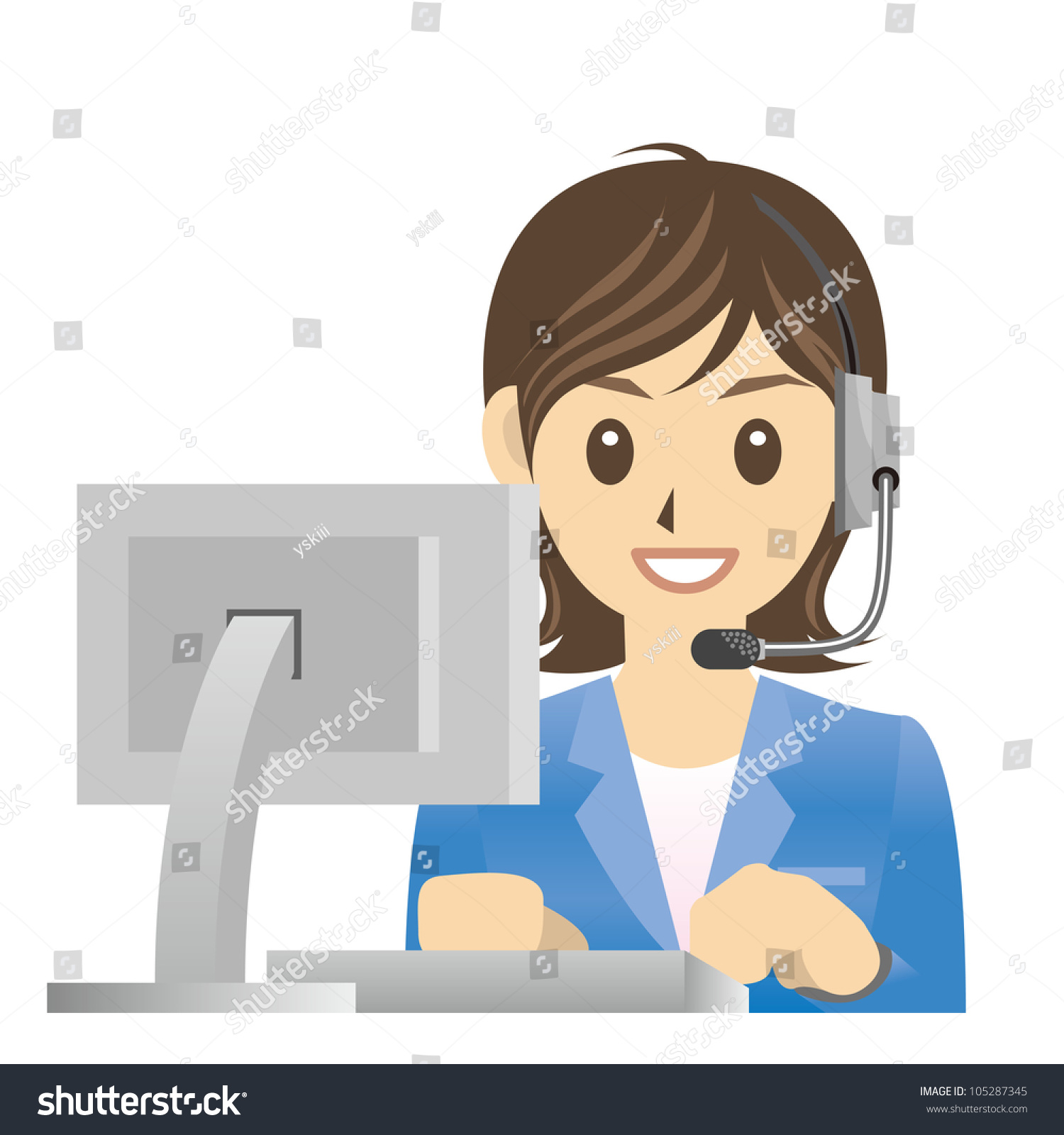 Operator Stock Vector (Royalty Free) 105287345