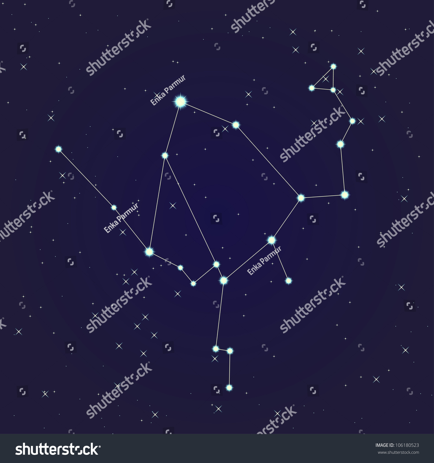 Ophiuchus Constellation Stock Vector 106180523 - Shutterstock