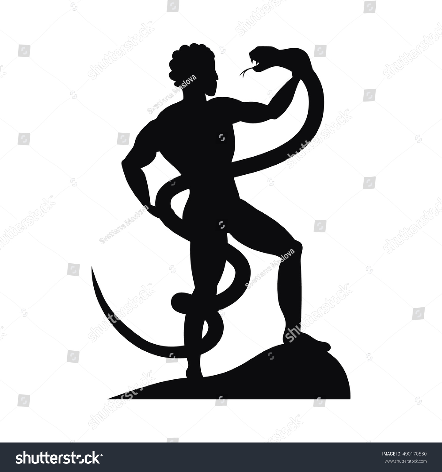 Ophiuchus Zodiac Symbol Vector Illustration Man Stock Vector (Royalty ...