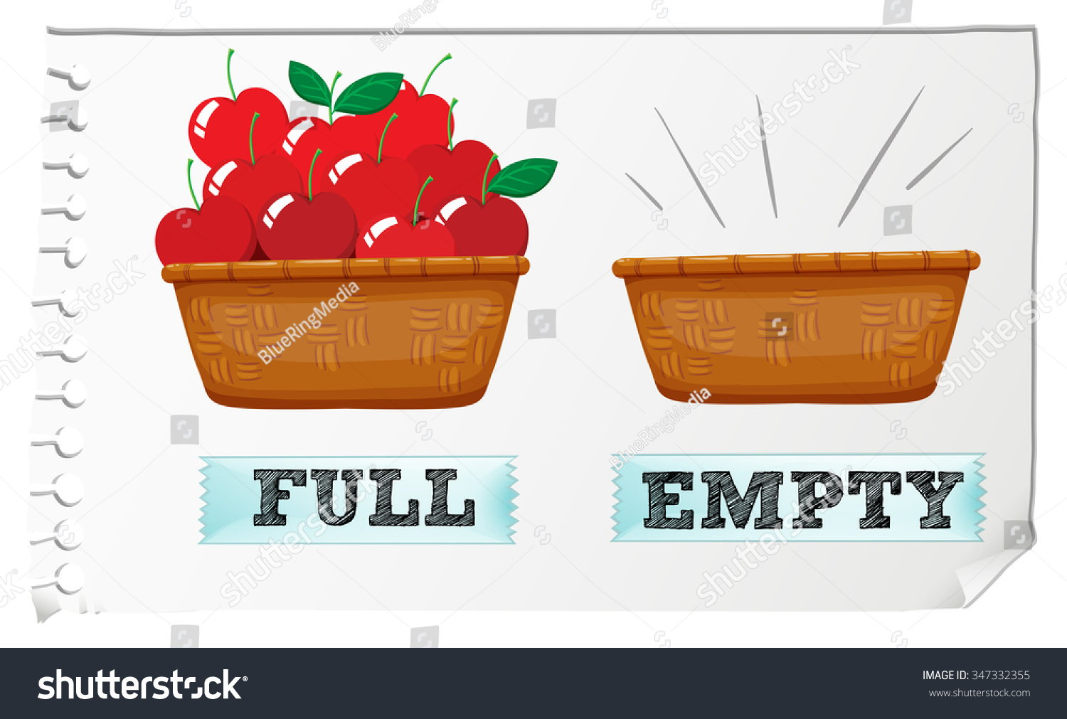 Worksheet Full And Empty opposite adjective full empty illustration stock vector 347332355 and illustration