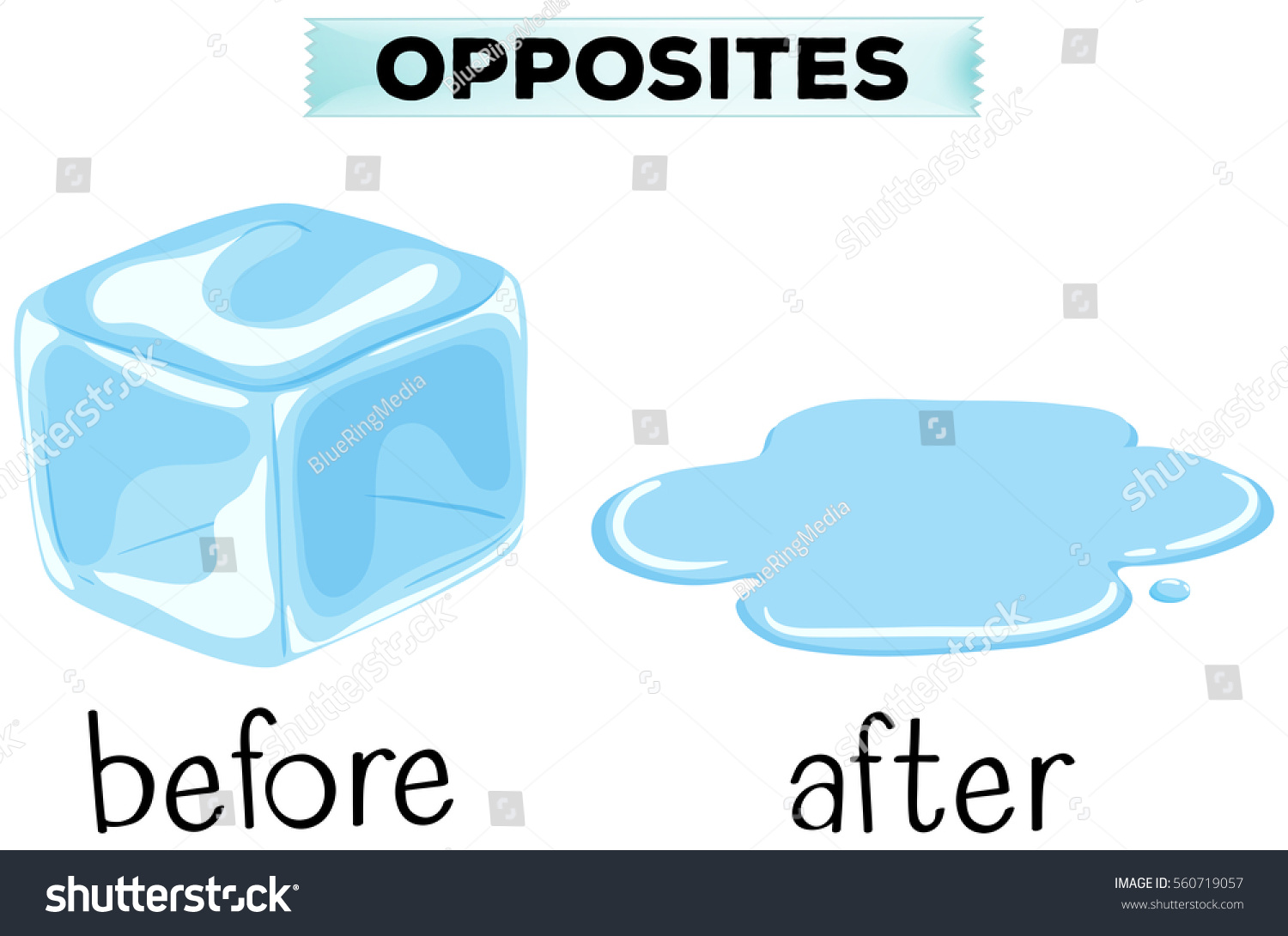 Opposite Words Before After Illustration Stock Vector 560719057 ...