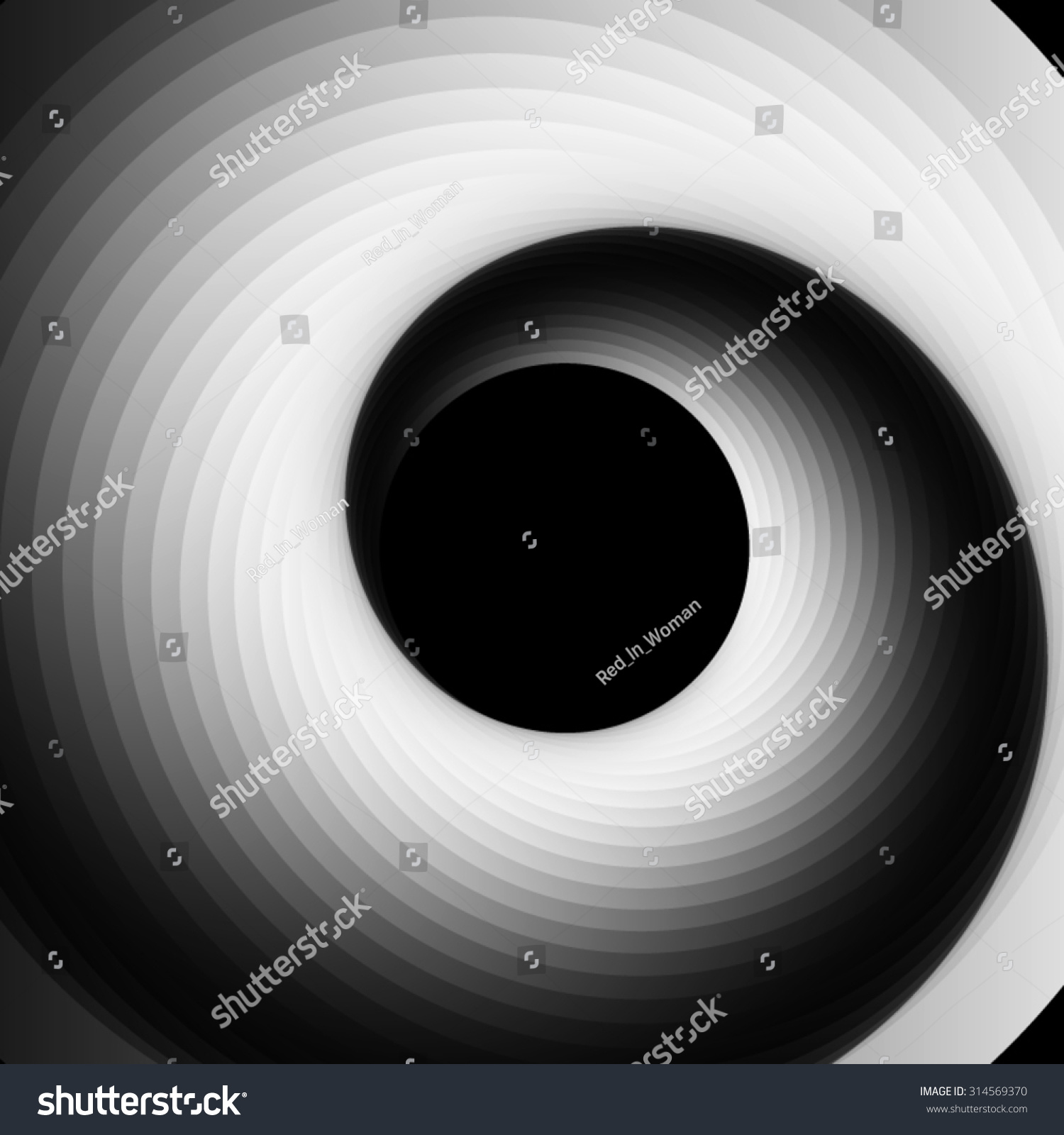 Optical Illusion. Screw-Down Black-And-White Clad Spiral, Into The ...