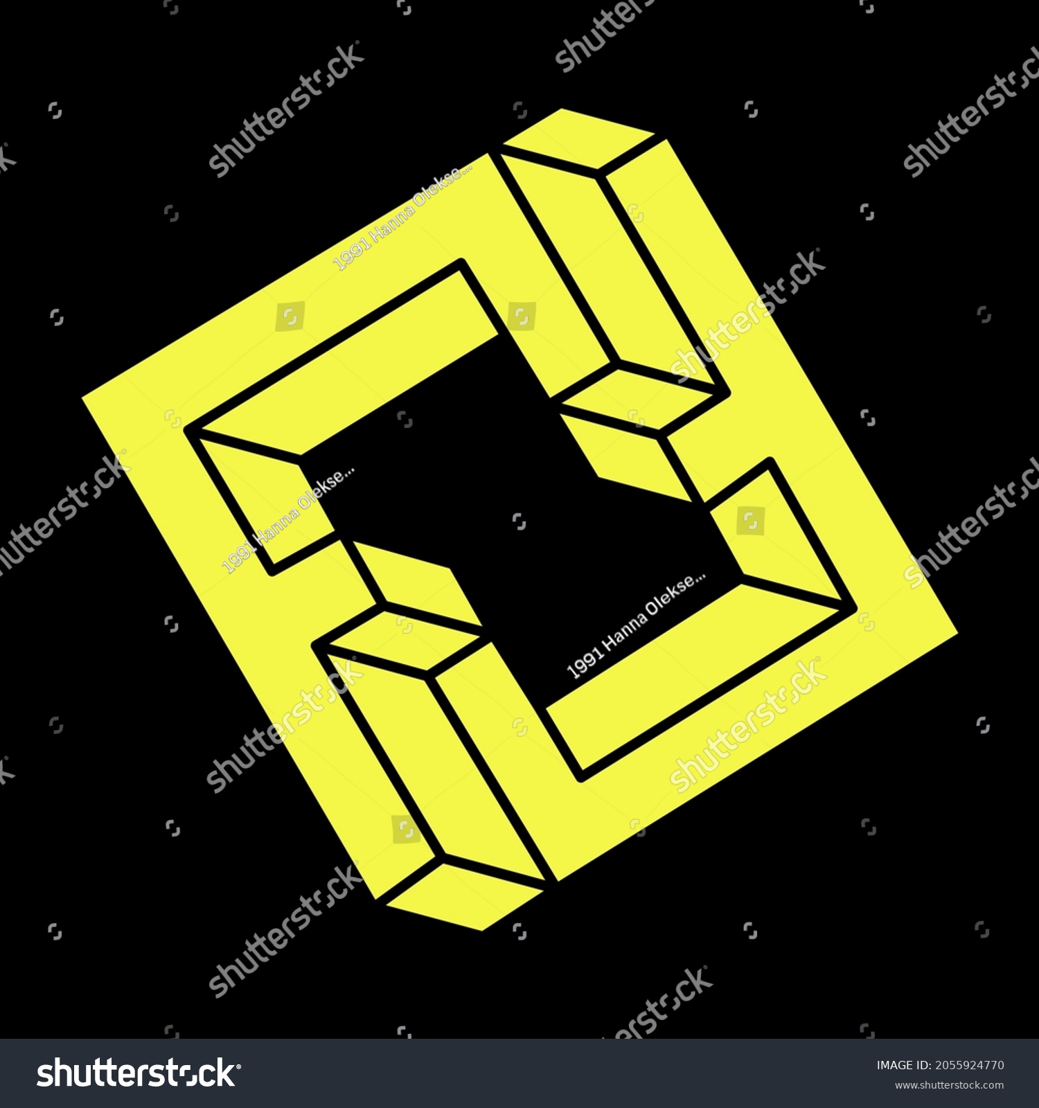 Optical Illusion Shapes Impossible Objects Optical Stock Vector ...