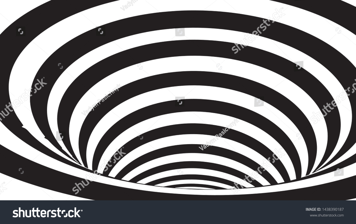 Optical Illusion Wave Abstract 3d Black Stock Vector (Royalty Free ...