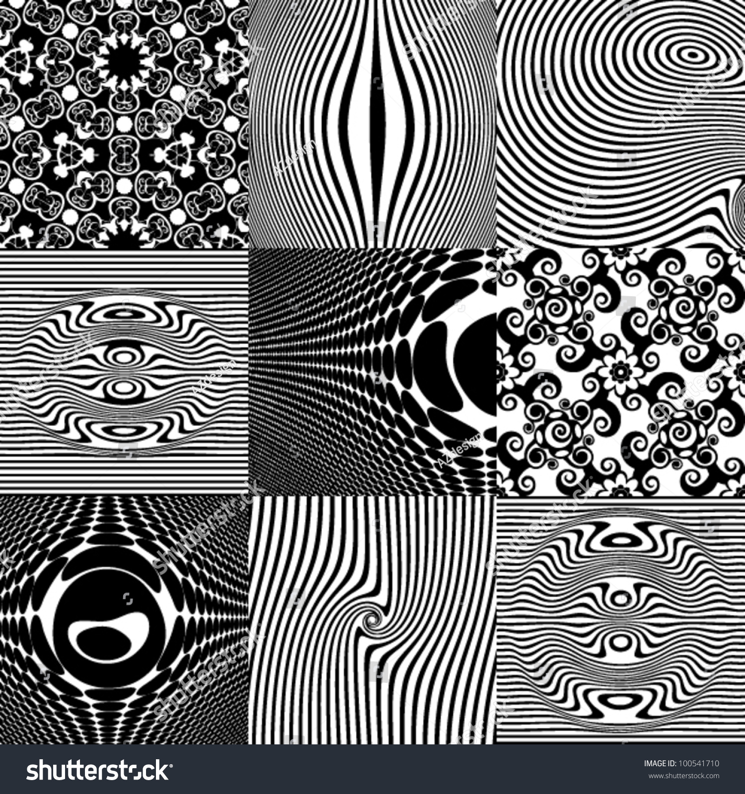 Optical Illusions, Abstract Patterns, Vector Design Elements ...