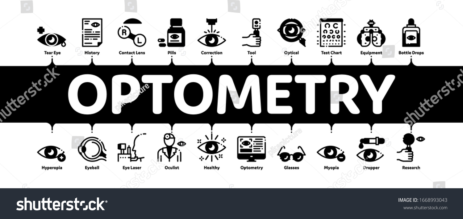 Optometry Medical Aid Minimal Infographic Web Stock Vector Royalty Free 1668993043 Shutterstock 2369