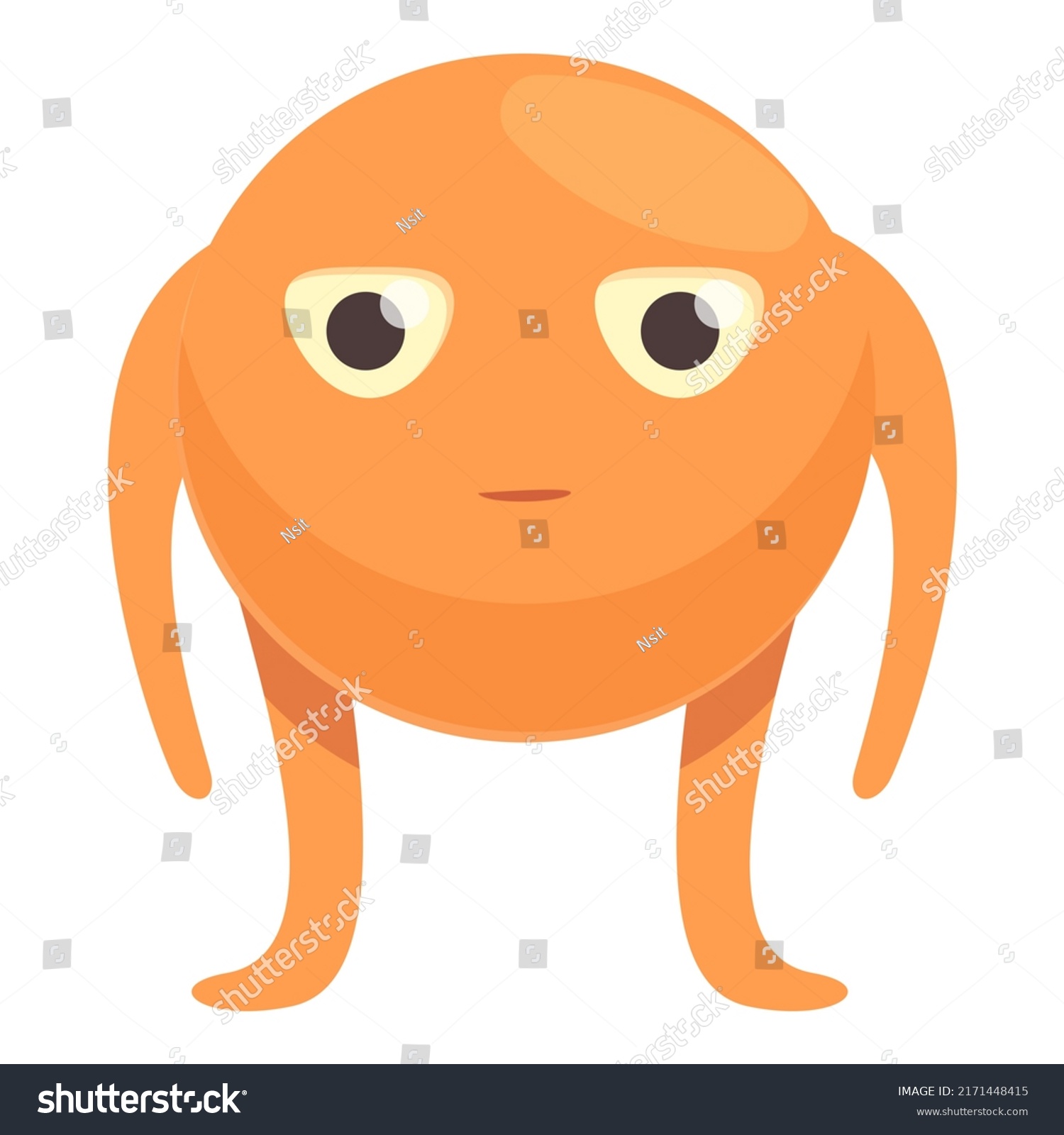 Orange Alien Icon Cartoon Vector Cute Stock Vector (Royalty Free ...