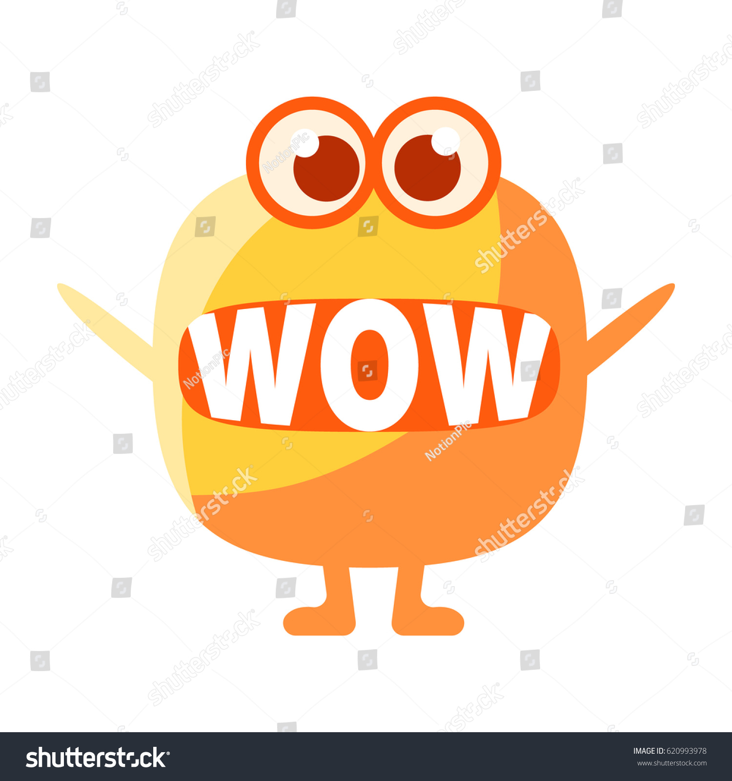 orange blob saying wow cute emoji stock vector royalty free sweet emoji text messages