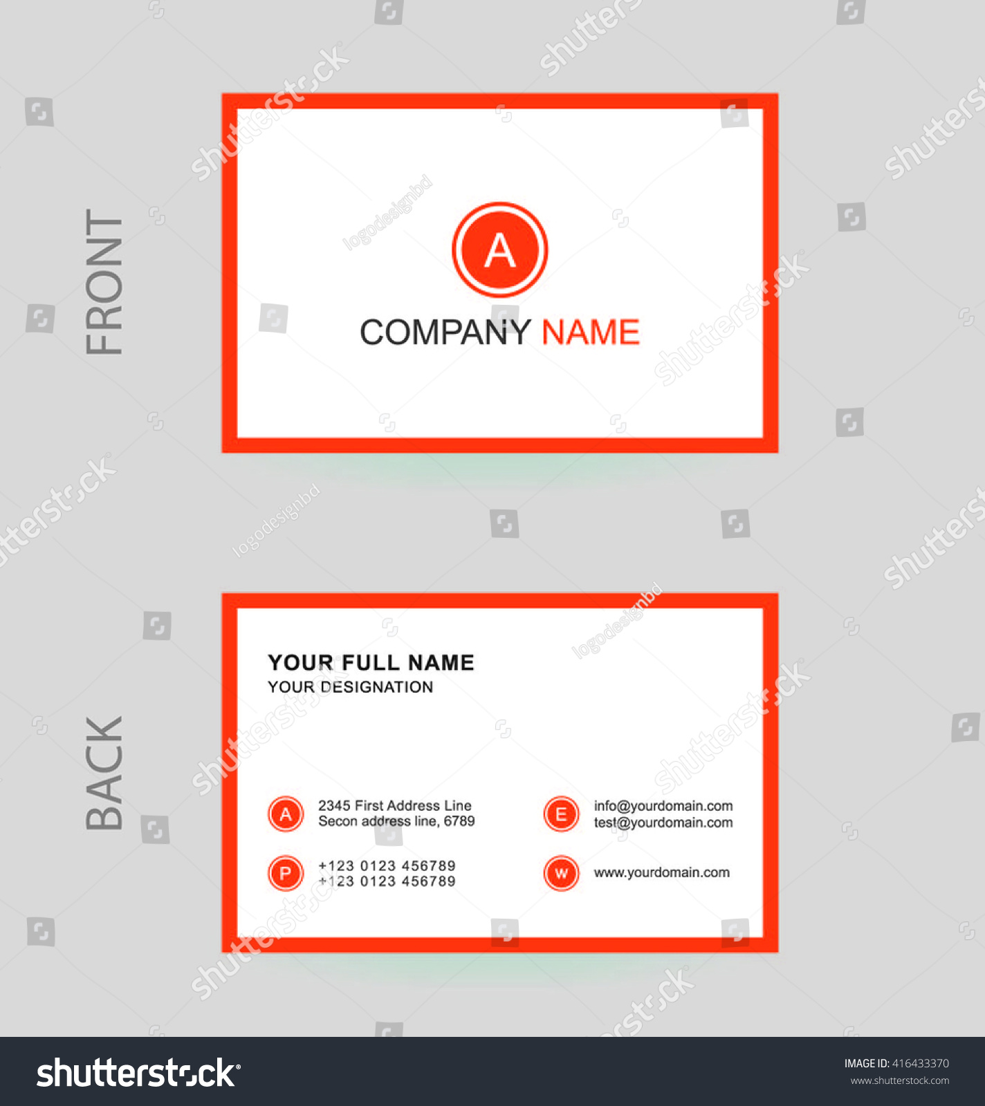 orange border business card stock vector royalty free 416433370 buisness card borders